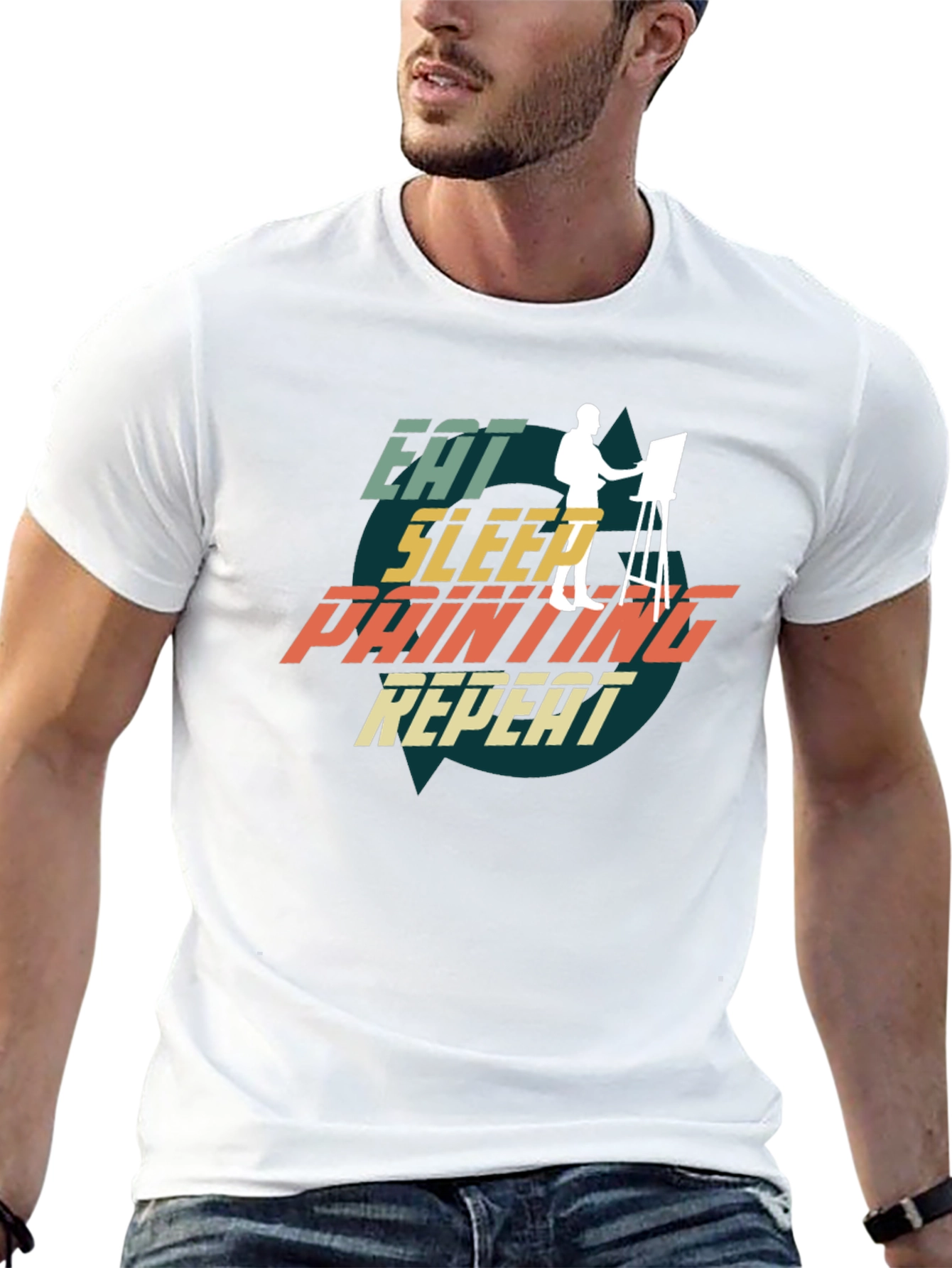 Eat Sleep Painting Repeat Graphic Tee