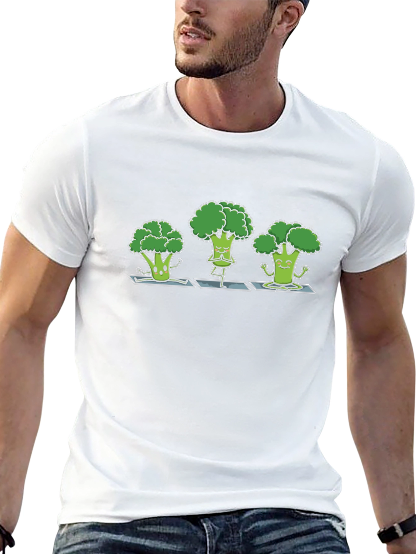 Broccoli Yoga T-Shirt - Vegetarian Zen