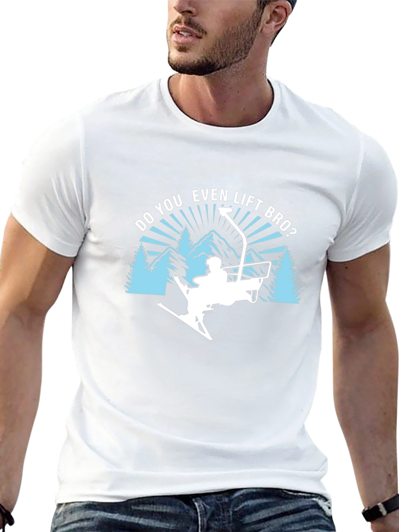 Do You Even Lift Bro? Ski T-Shirt