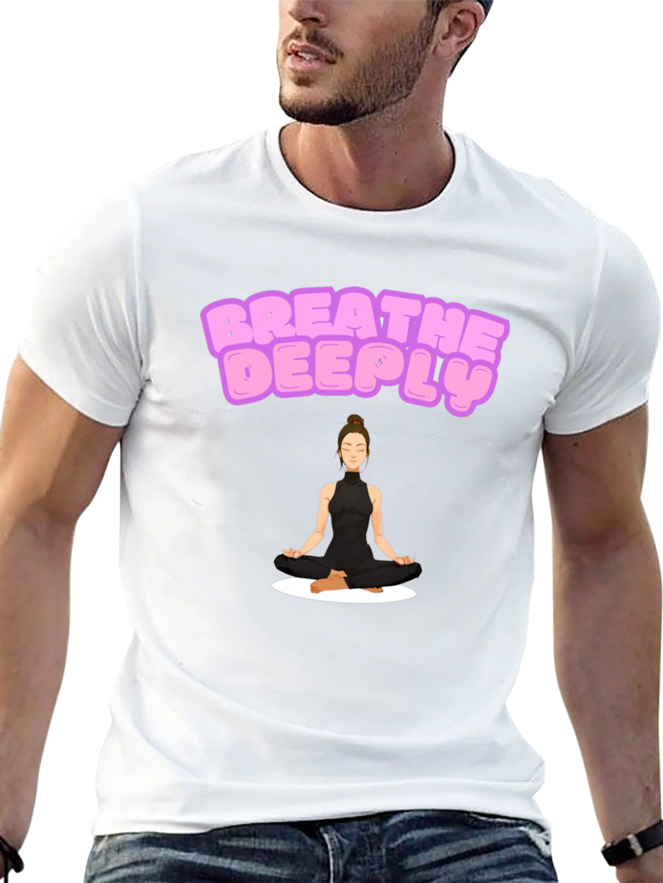 Breathe Deeply Yoga Meditation T-Shirt