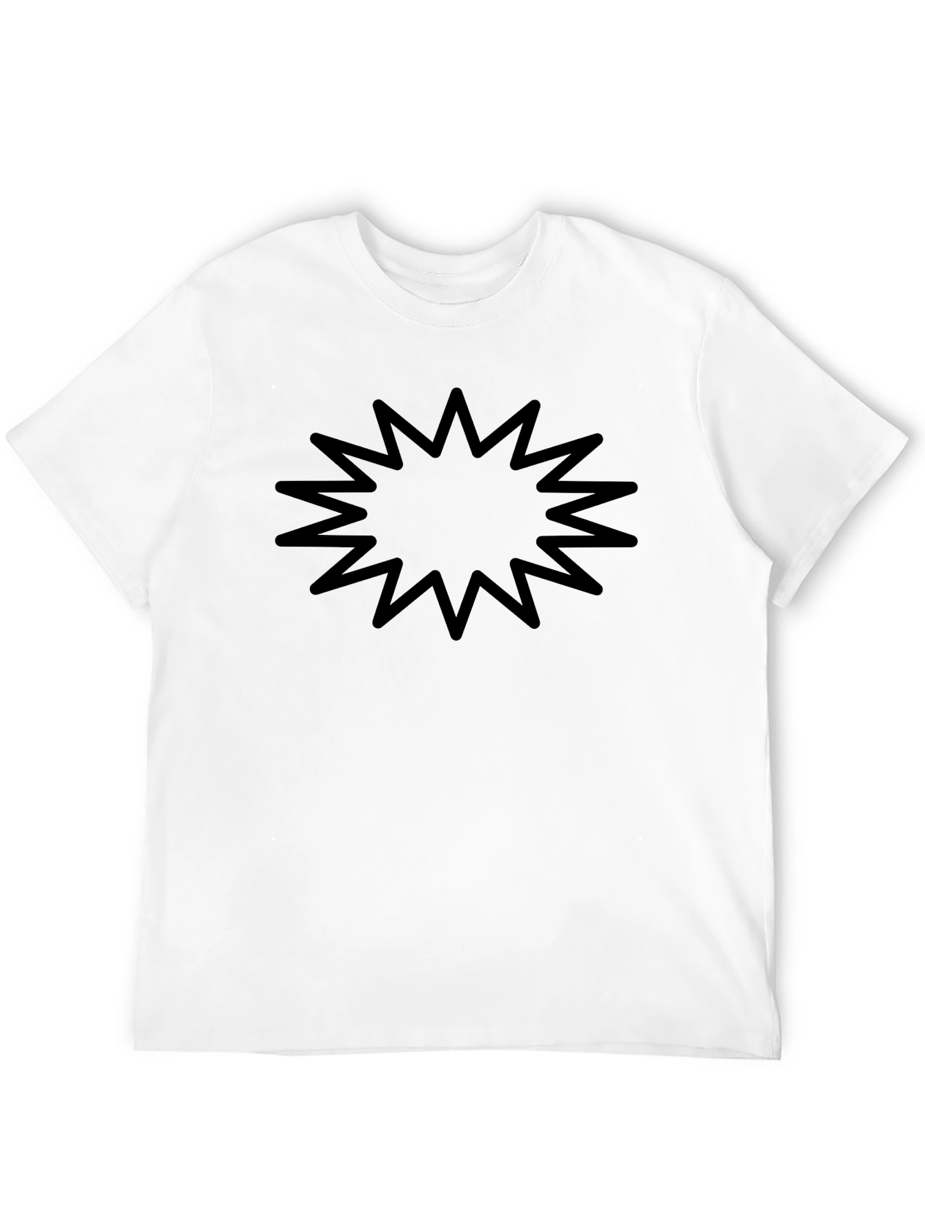 Edgy Starburst Tee - Black Cotton Comfort