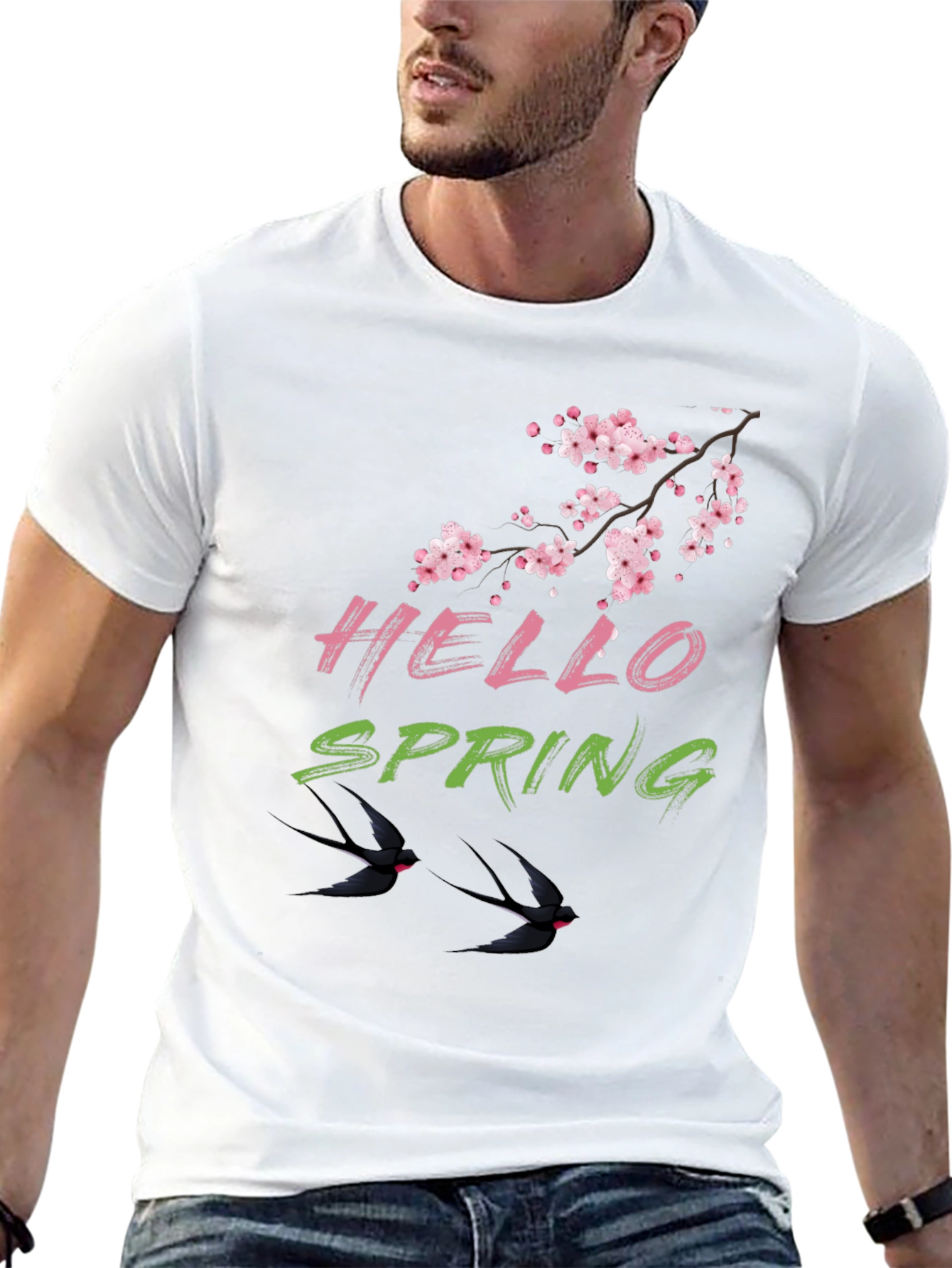Hello Spring Graphic Tee - Nature Lover Shirt