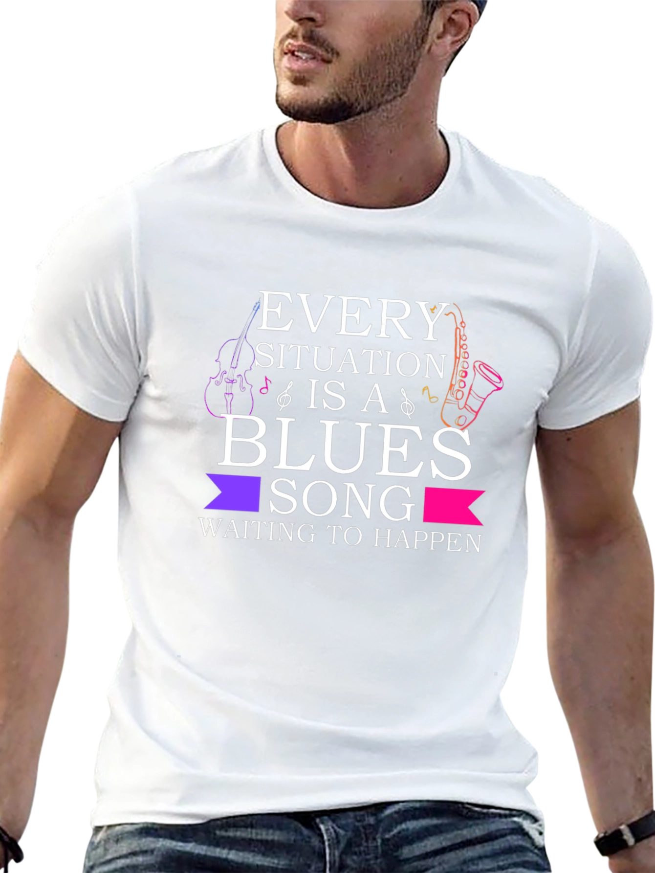 Blues Song Graphic T-Shirt - Music Lover Tee