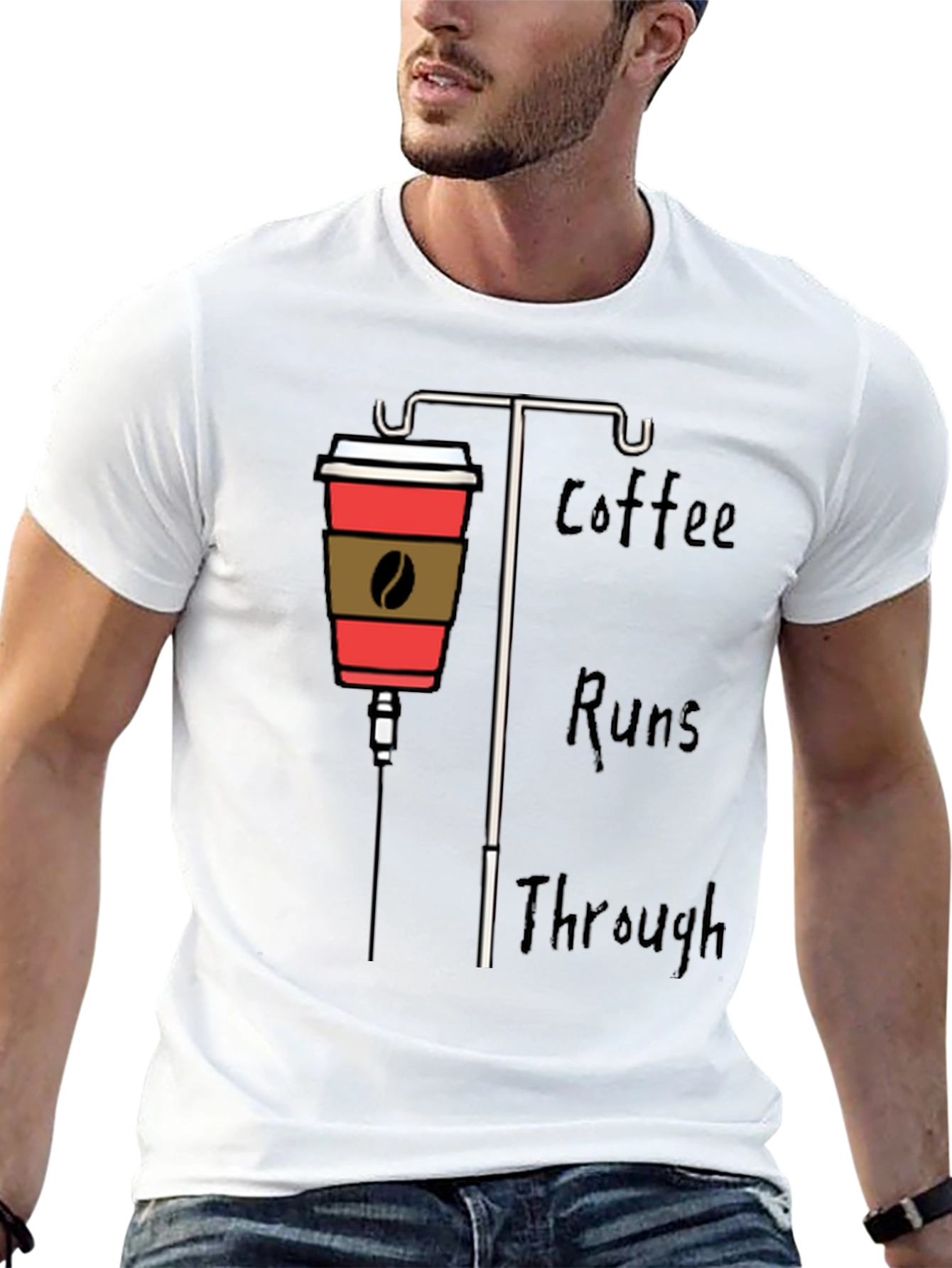 Coffee IV Drip Graphic Tee - Caffeine Lover Shirt