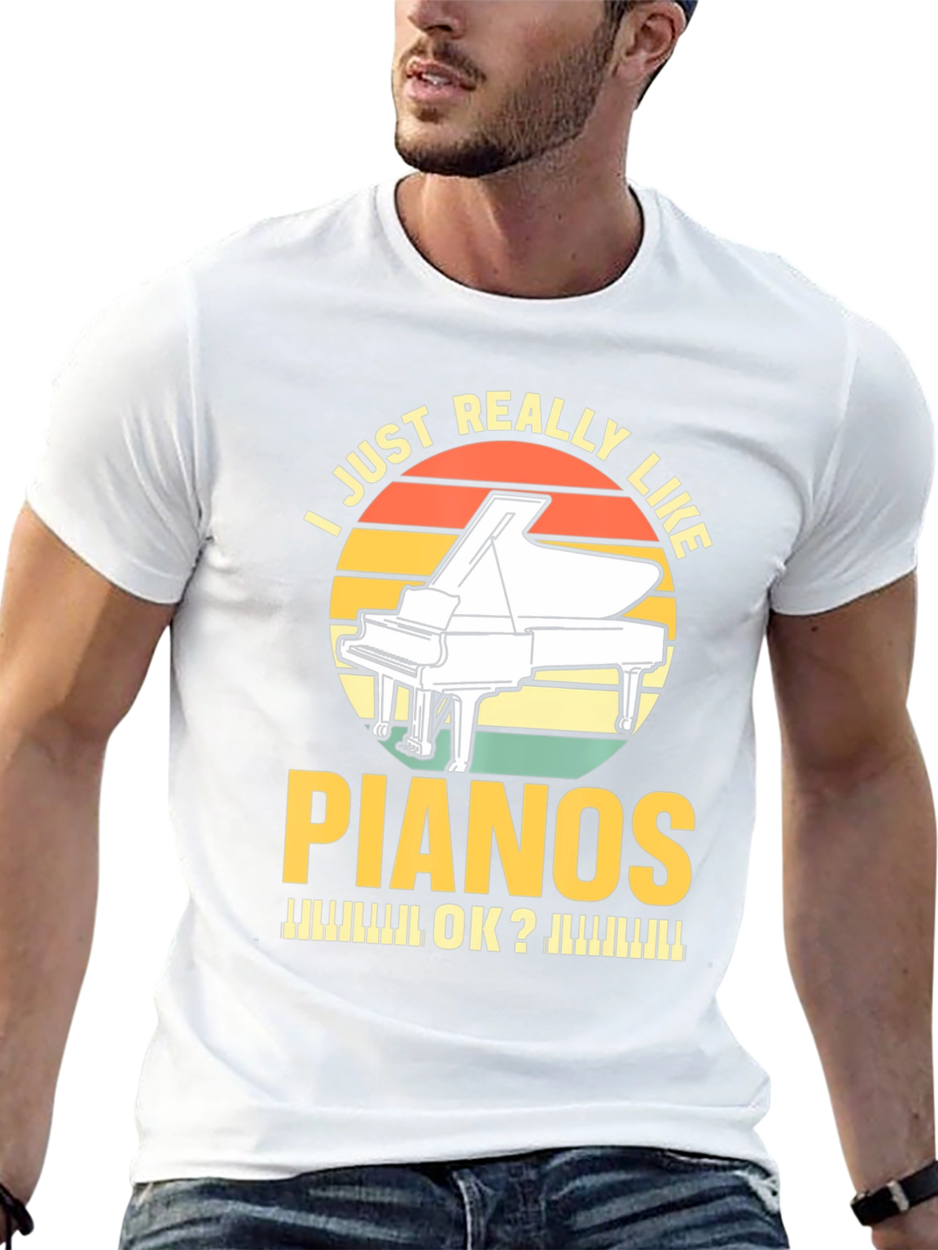 I Just Really Like Pianos T-Shirt - Musician Tee