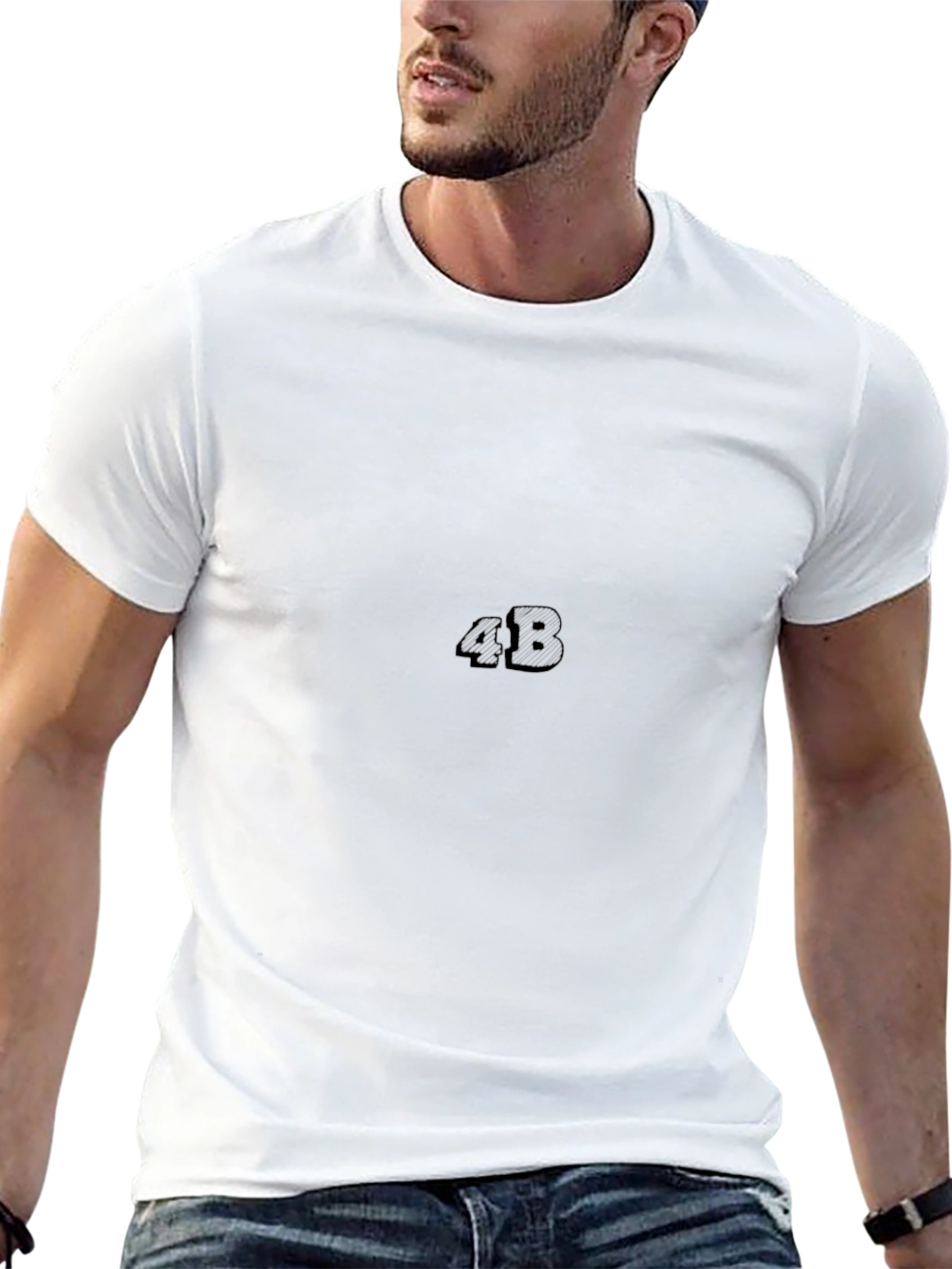 Mens Black Graphic Tee - 4B