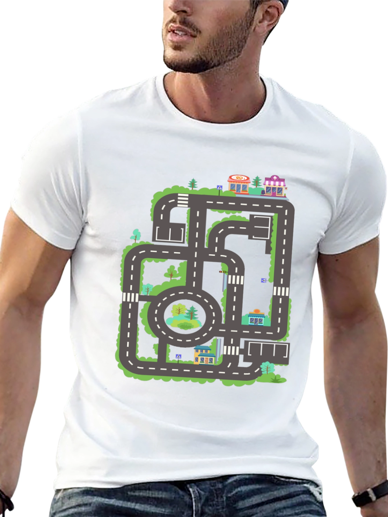 Road Map T-Shirt - City Adventure Tee