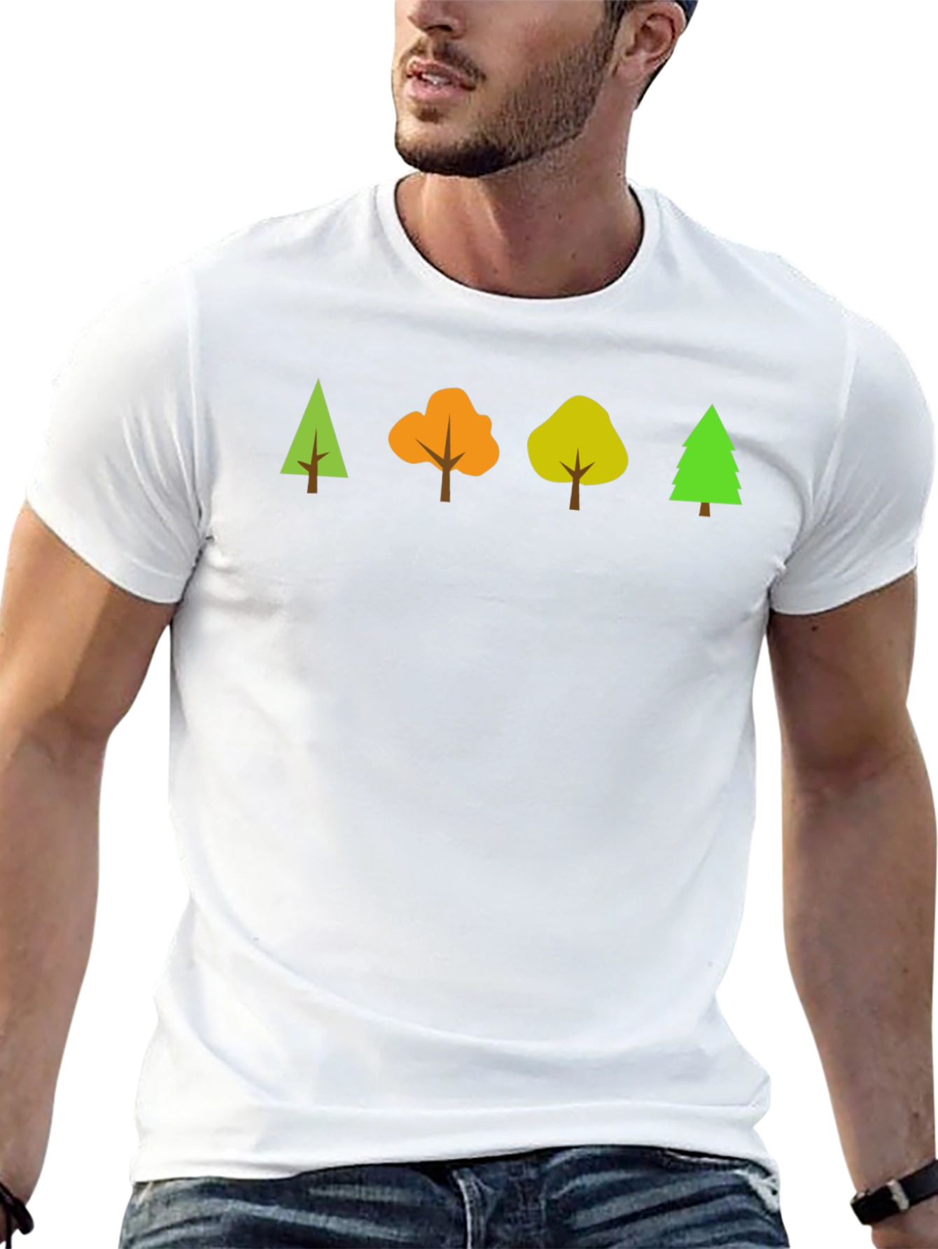 Nature Inspired Graphic Tee - Four Tree Design