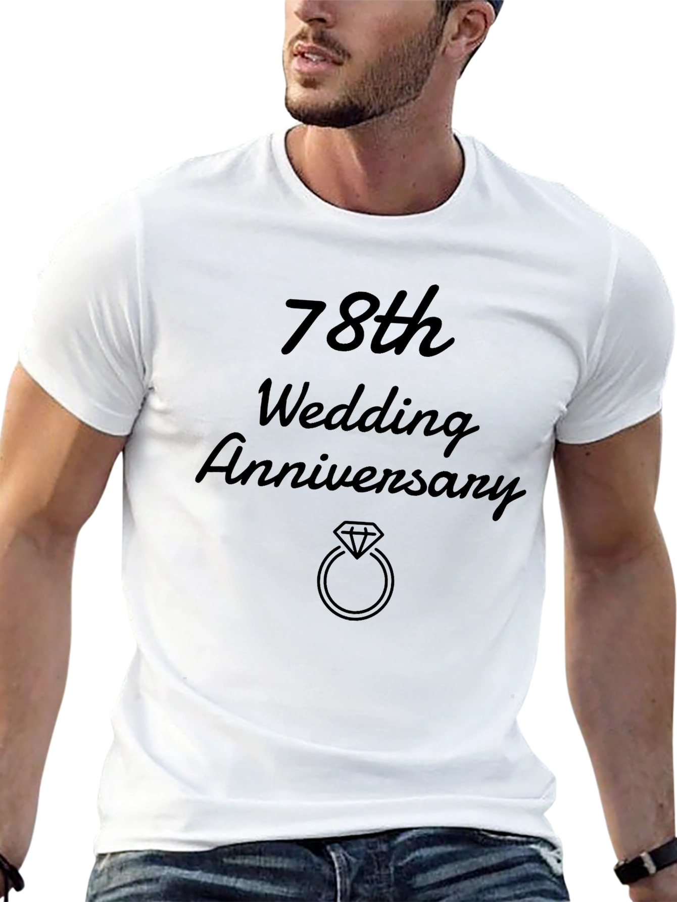 78th Wedding Anniversary Black T-Shirt