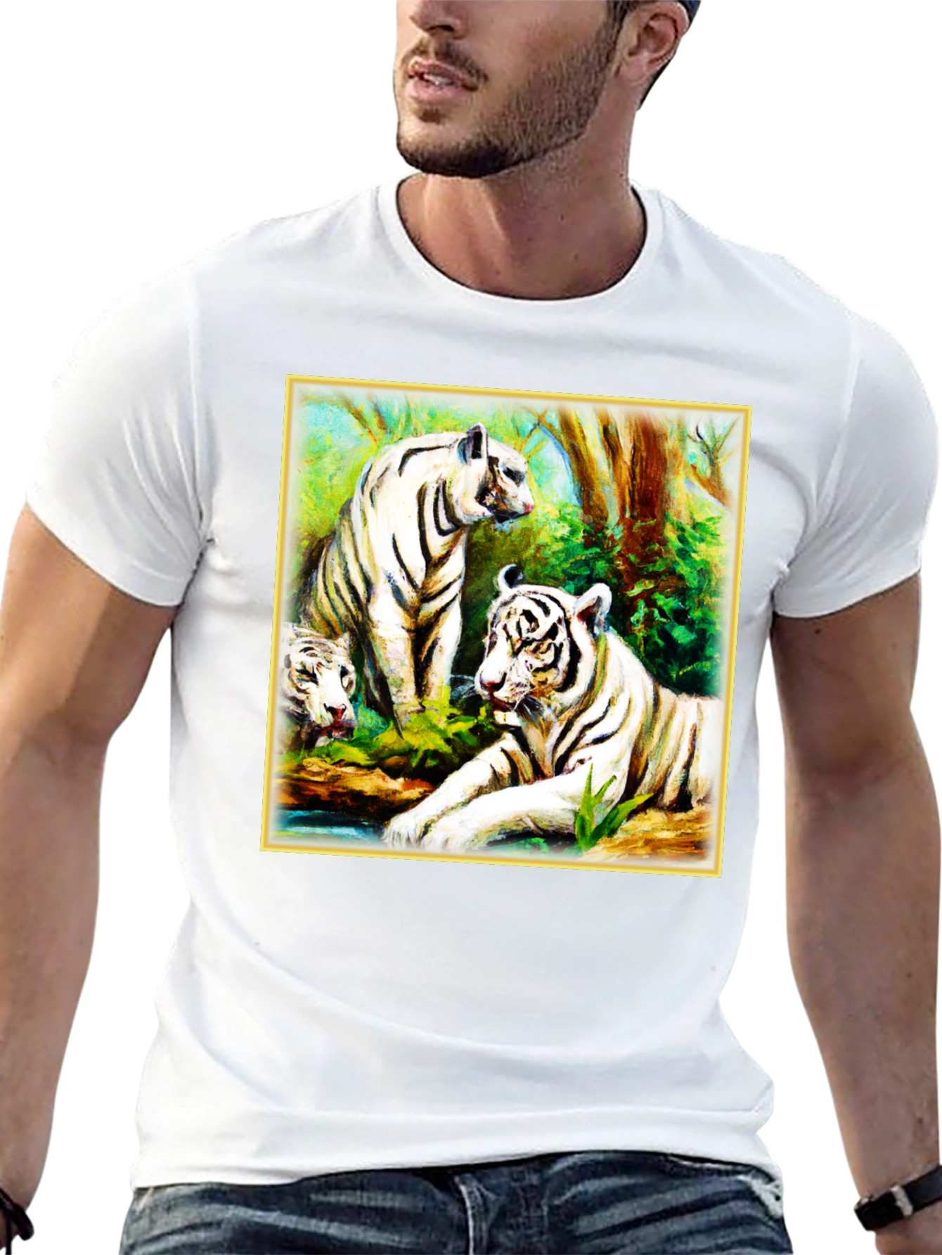 White Tiger Family T-Shirt