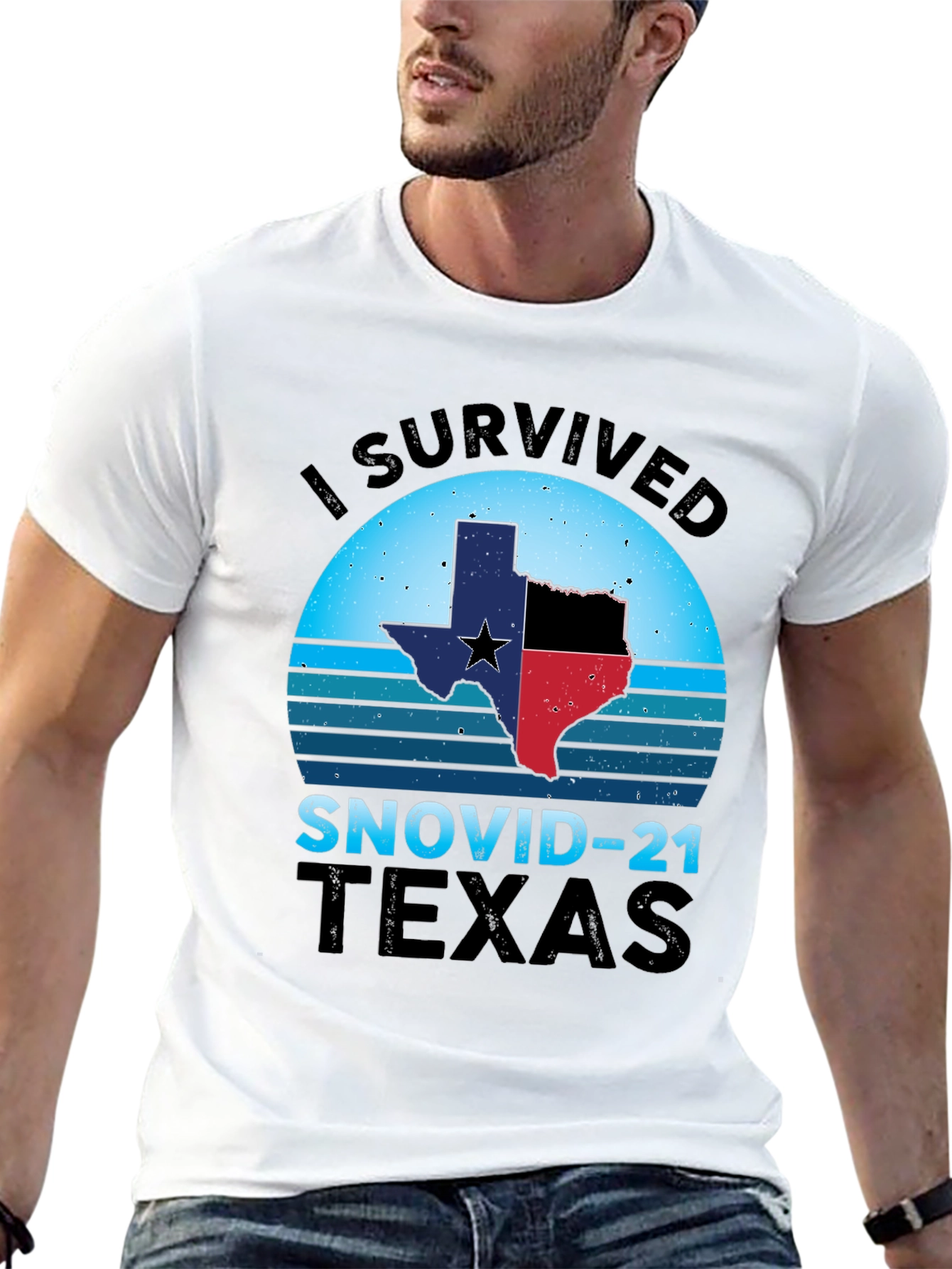 I Survived SNOVID-21 Texas Graphic Tee
