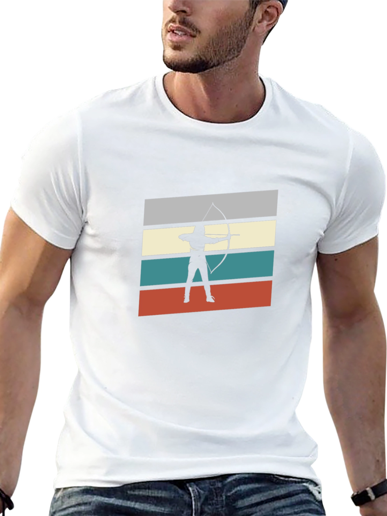 Archer Silhouette Graphic Tee - Retro Style