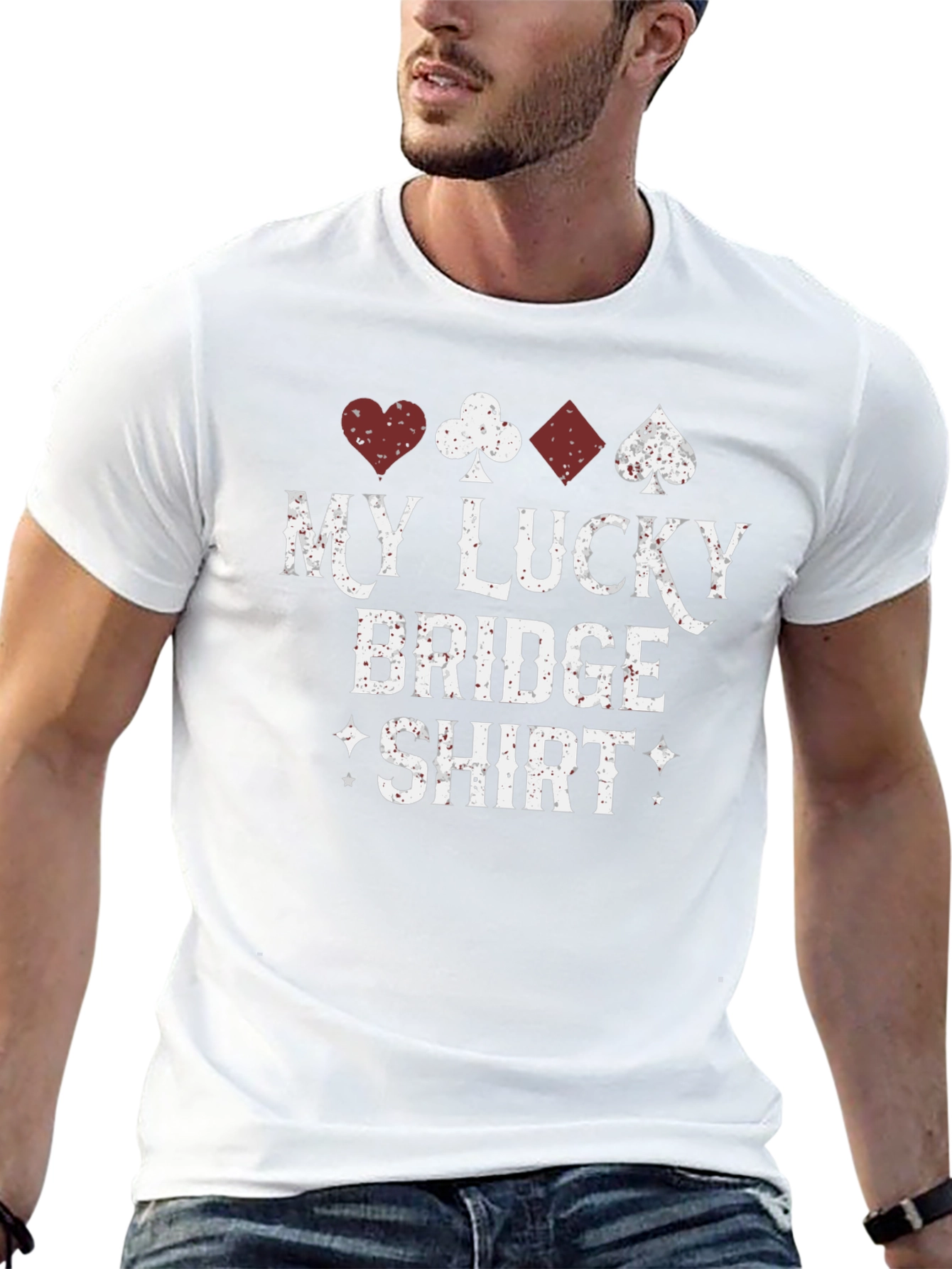 Lucky Bridge Shirt - Playing Card Suit Design