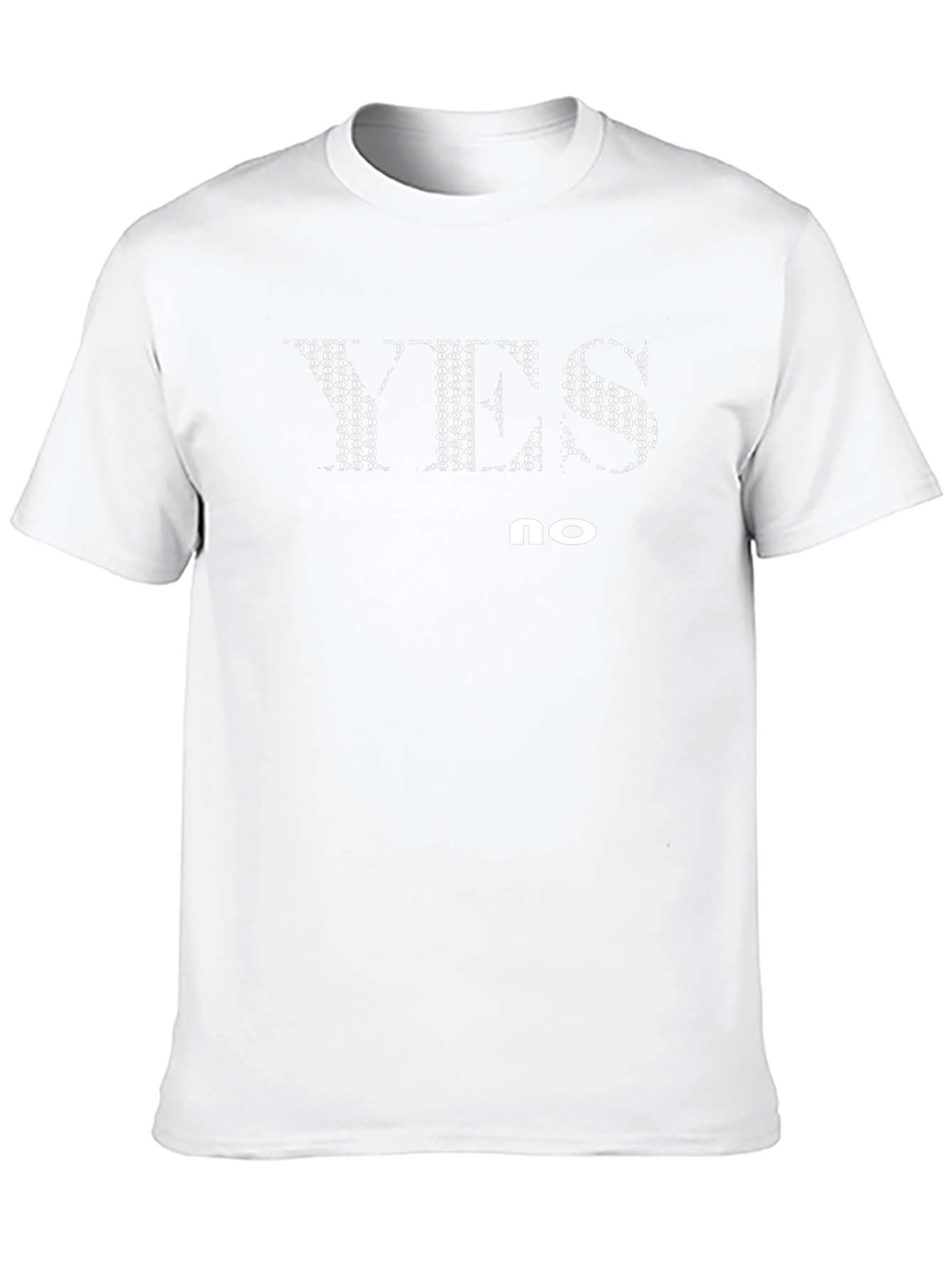 Yes No Graphic Tee - Contrast Humor T-Shirt
