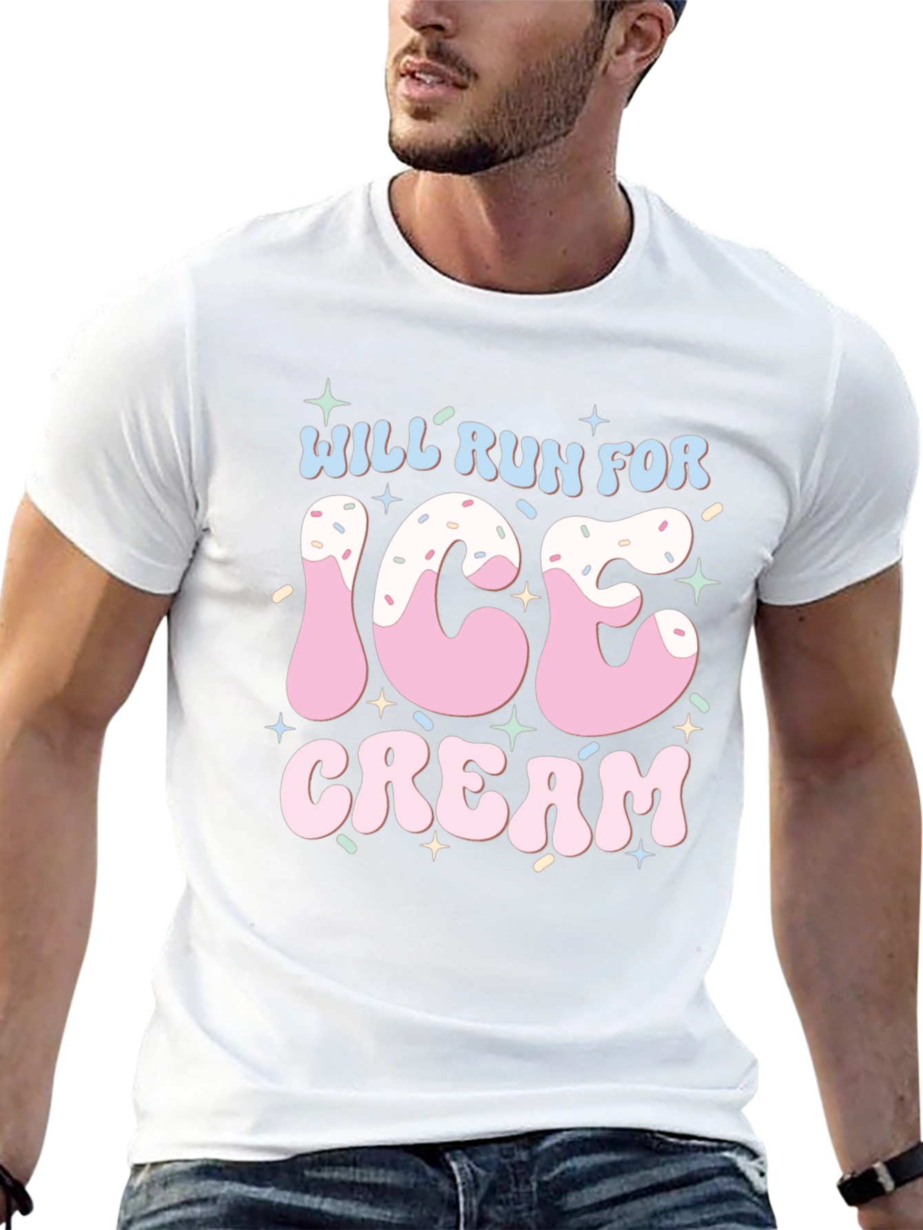 Will Run For Ice Cream T-Shirt Black