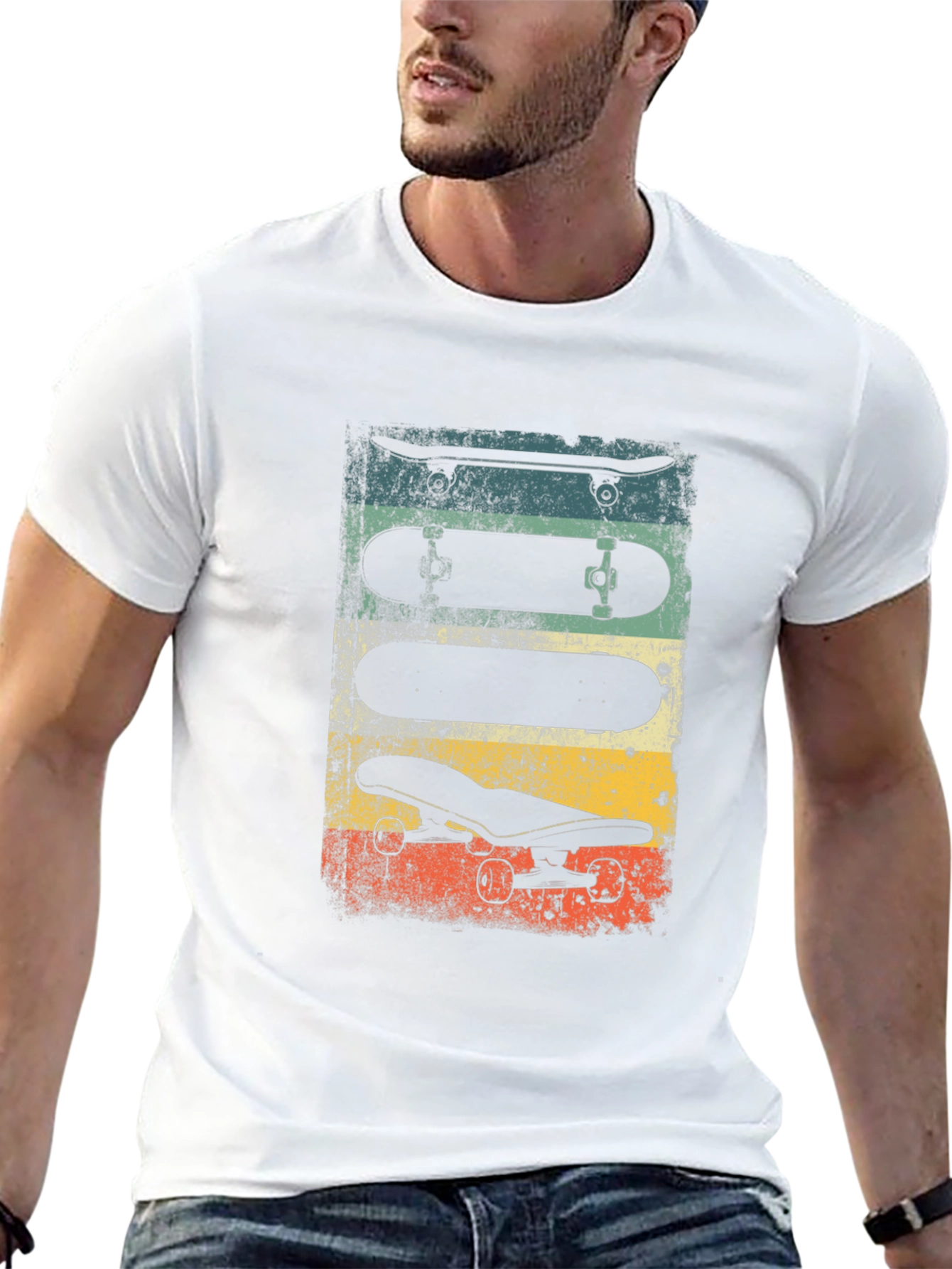 Retro Skateboard Tee - Cool Graphic T-Shirt