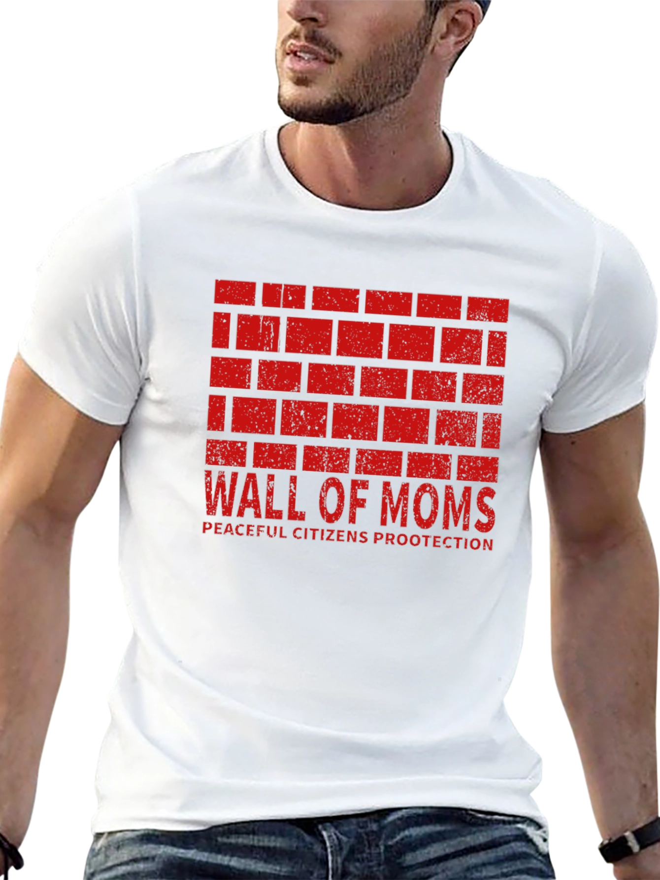 Wall of Moms Peaceful Protection Graphic Tee