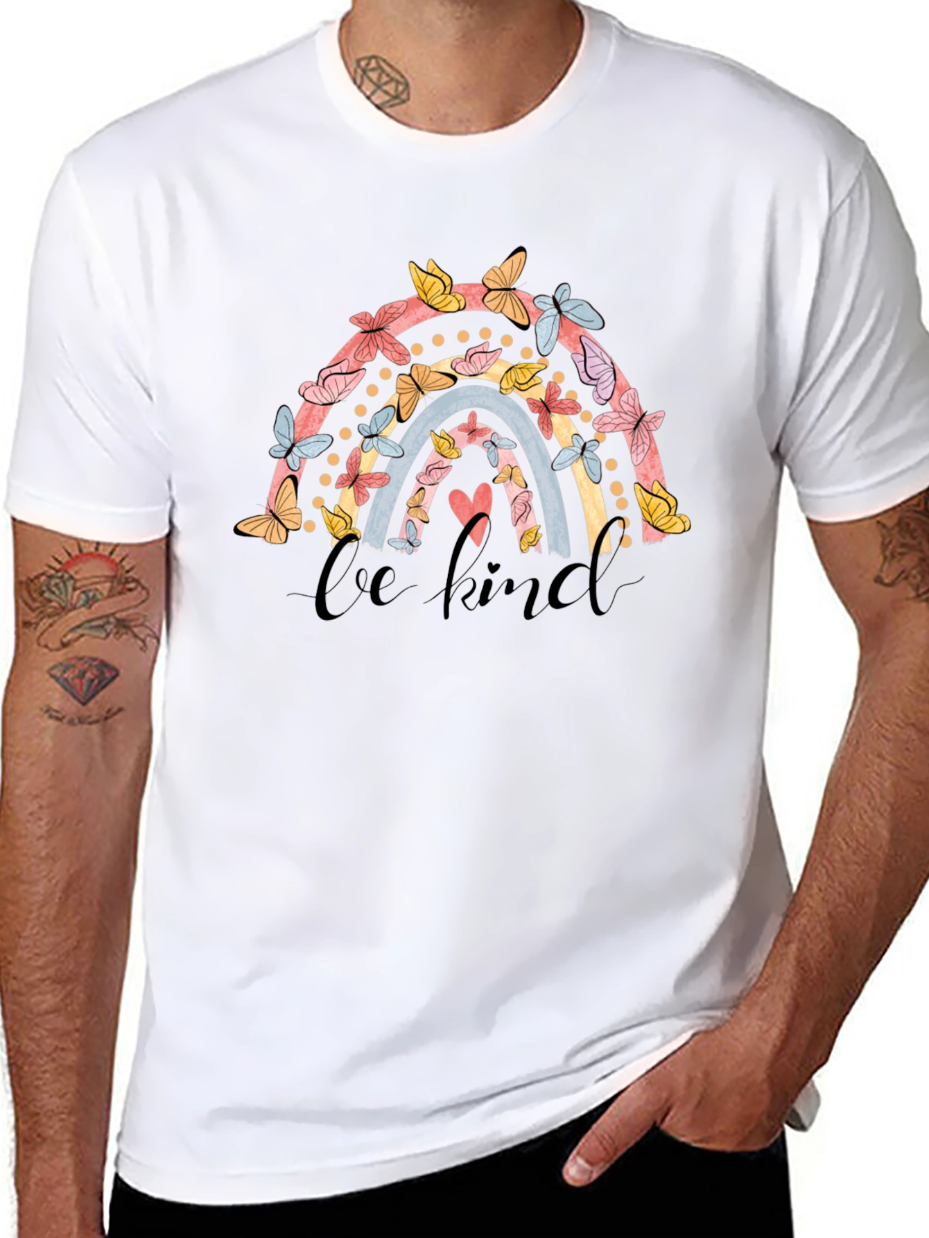 Be Kind Butterfly Rainbow T-Shirt