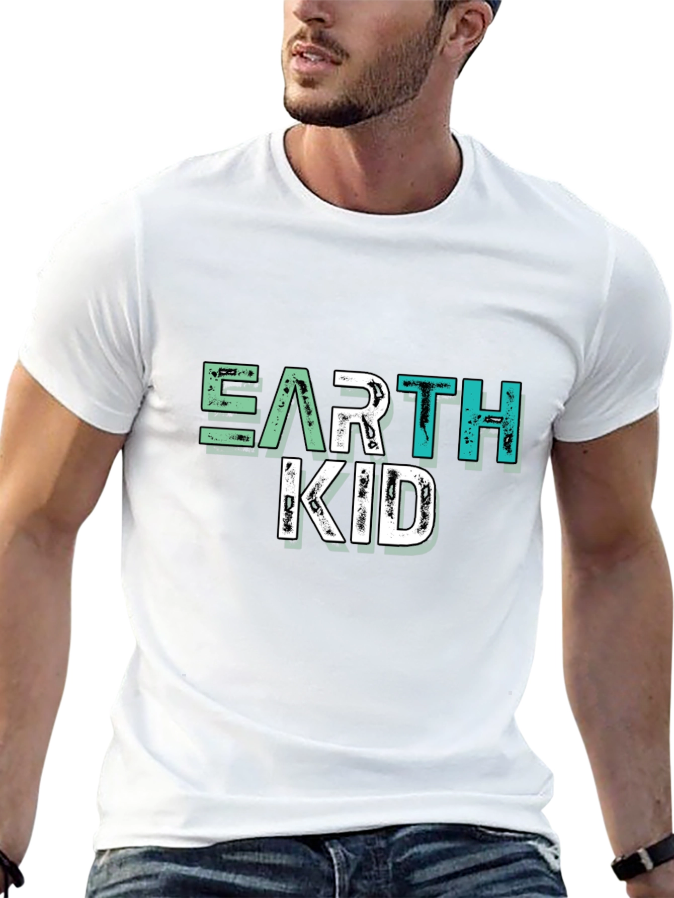 Earth Kid Graphic T-Shirt - Black