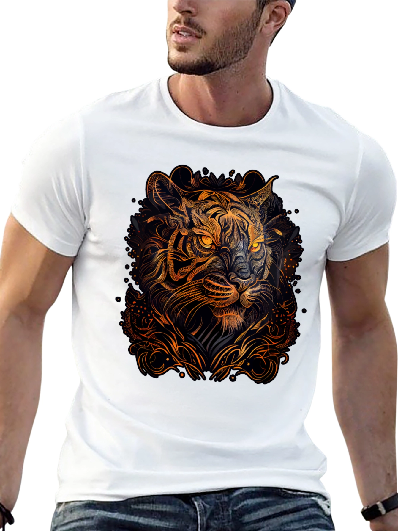 Tiger Graphic Black T-Shirt