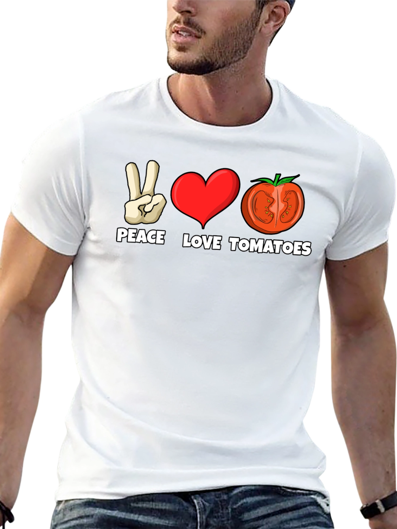 Peace Love Tomatoes Graphic T-Shirt