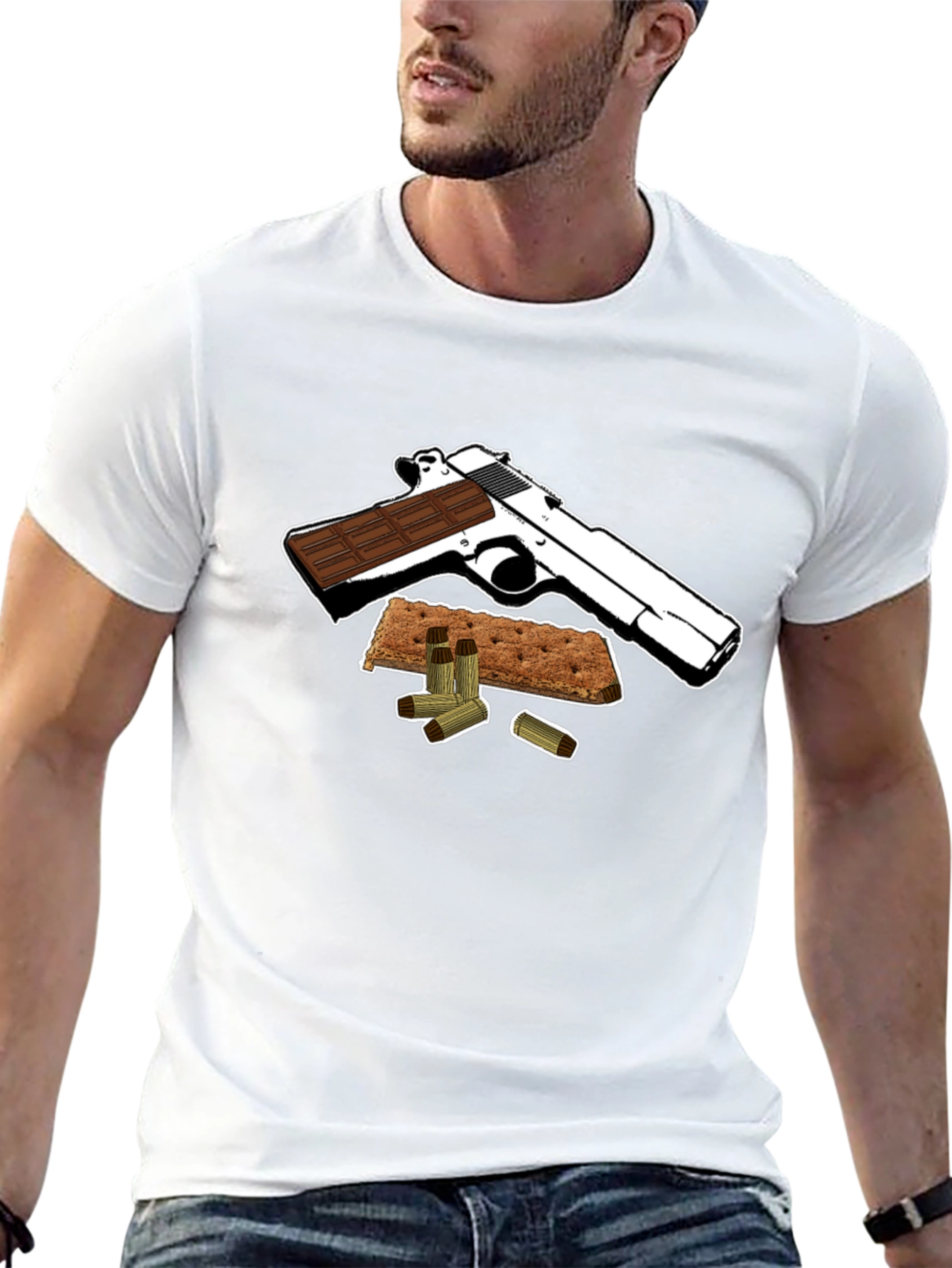 Smores Gun T-Shirt - Funny Dessert Graphic Tee