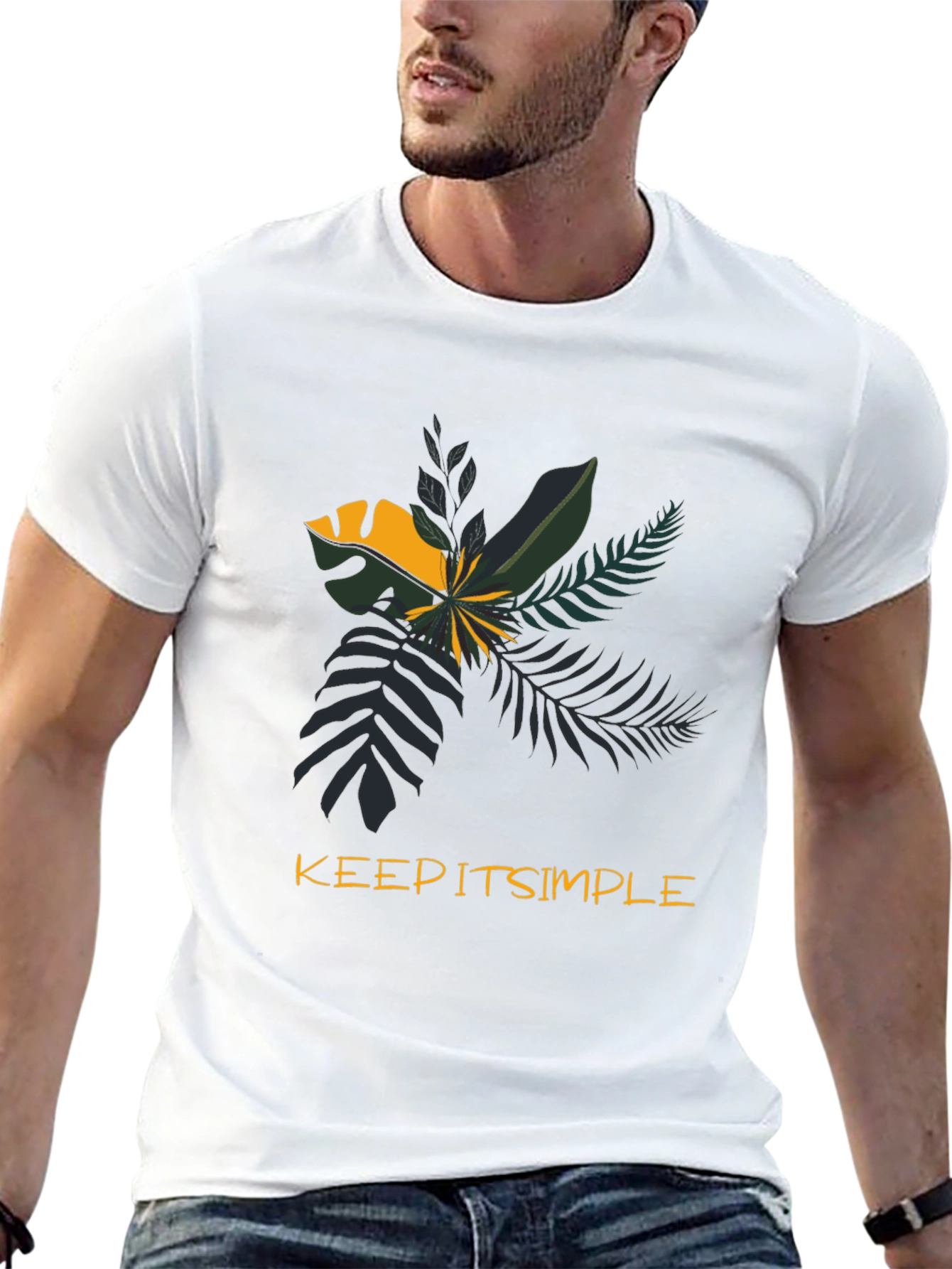 Keep It Simple Tropical Graphic Tee