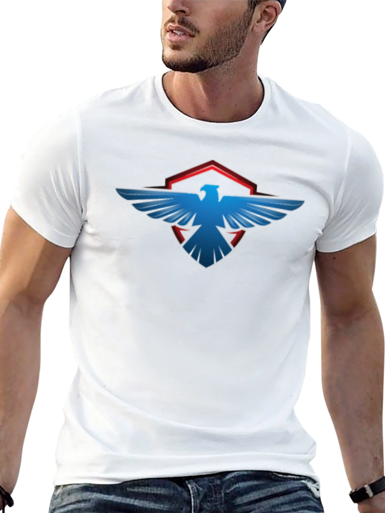Bold Eagle Graphic Tee - Mens Black T-Shirt