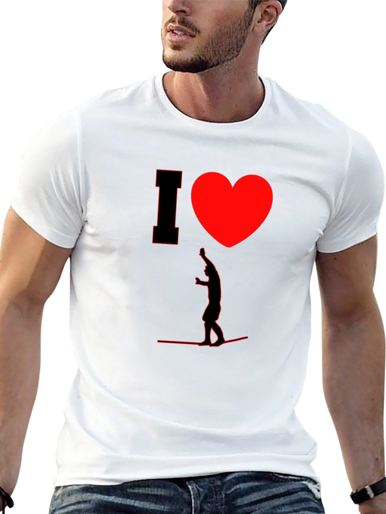 I Heart Wakeboarding Mens T-Shirt