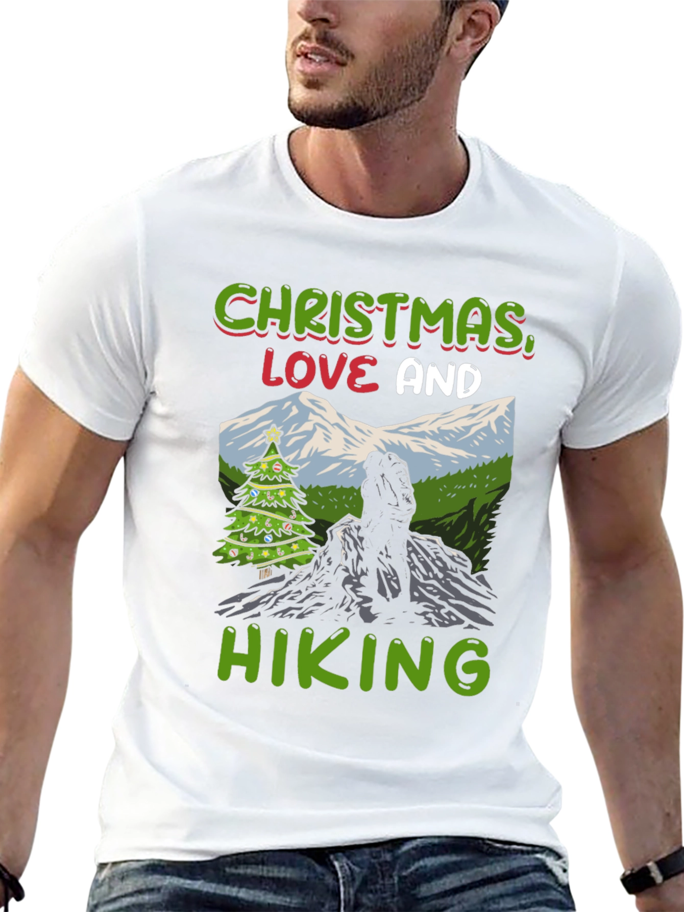 Christmas Love Hiking T-Shirt