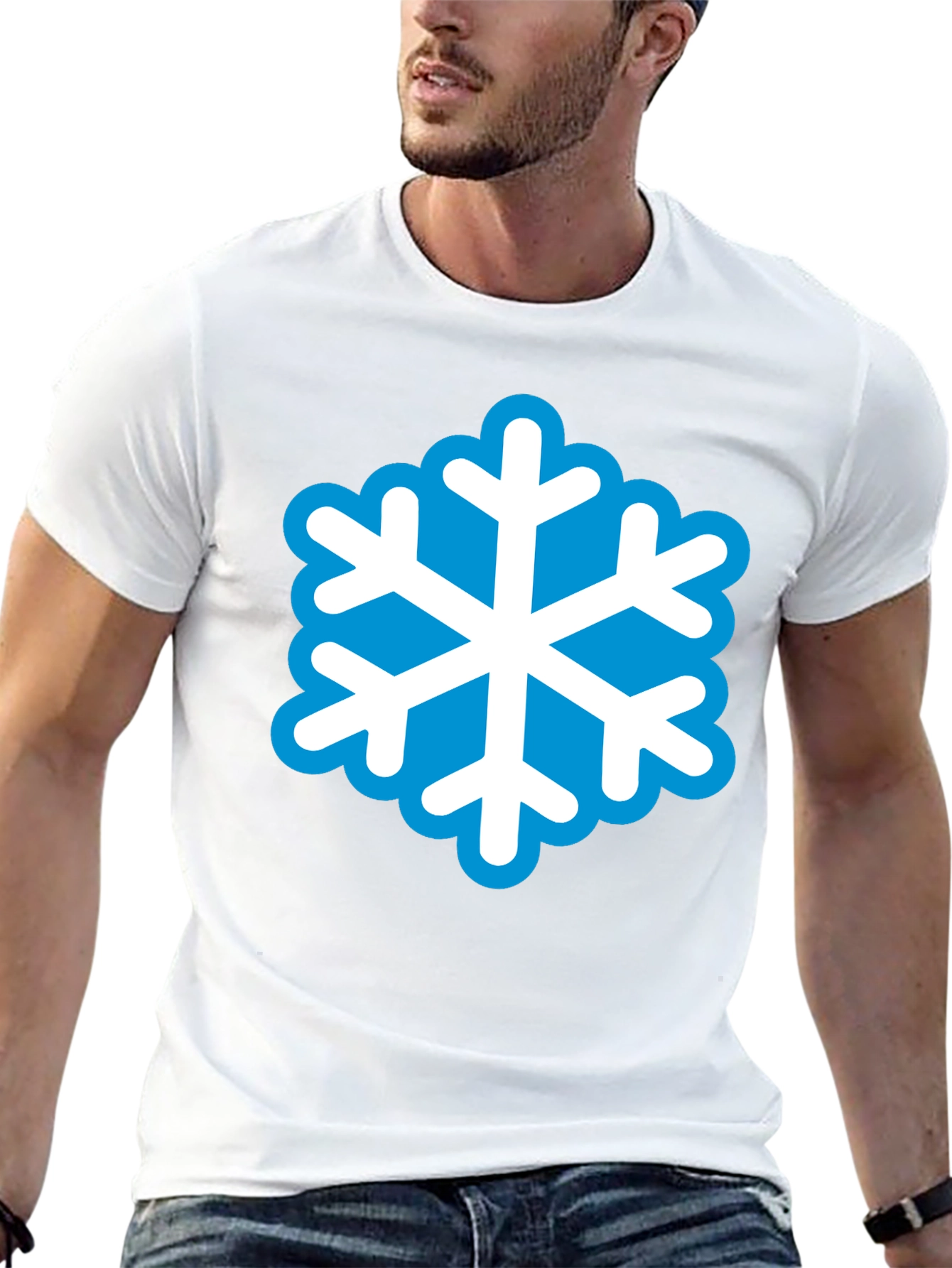 Snowflake Graphic Black T-Shirt