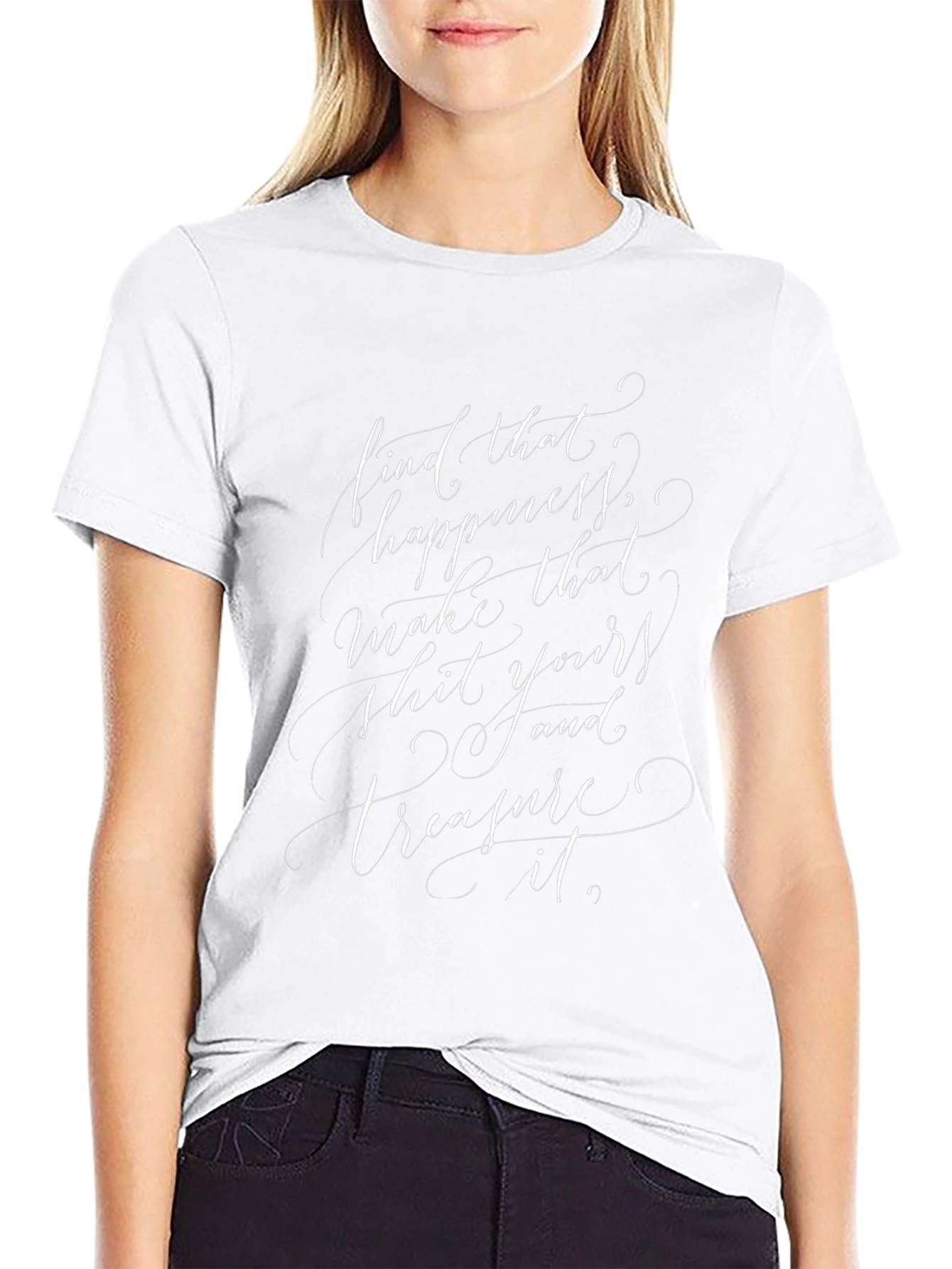 Inspirational Graphic Tee - Find Happiness T-Shirt