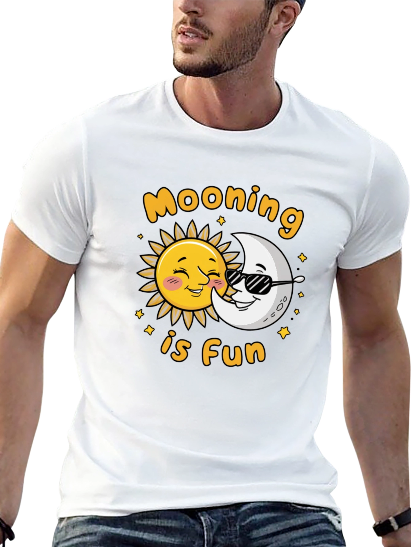 Moons is Fun Black T-Shirt