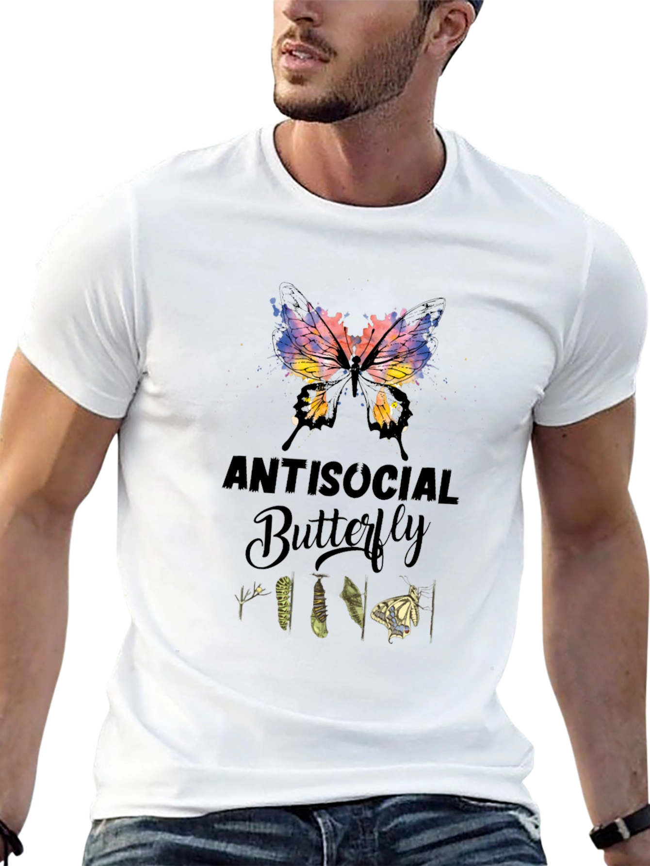 Antisocial Butterfly Graphic Tee - Unique Design!