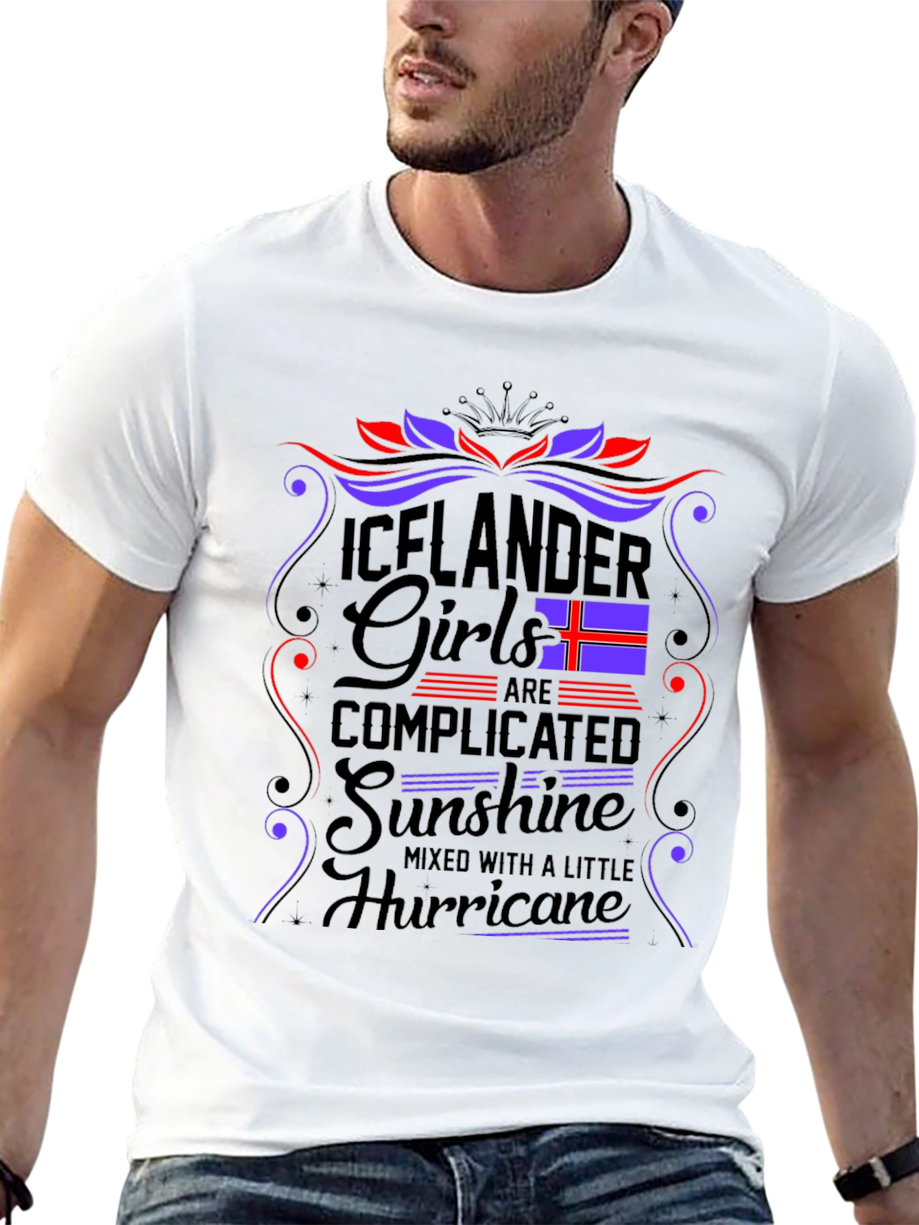 Icelandic Girls Tee - Complicated Sunshine Hurricane Design