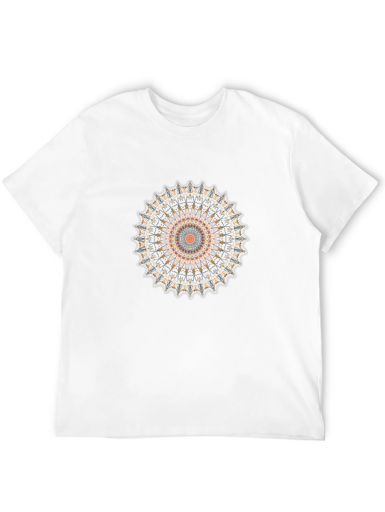 Black T-Shirt with Mandala Graphic Print