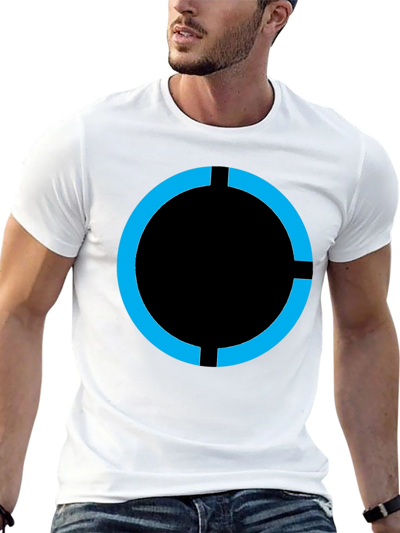 Android Circle Logo Graphic T-Shirt - Black