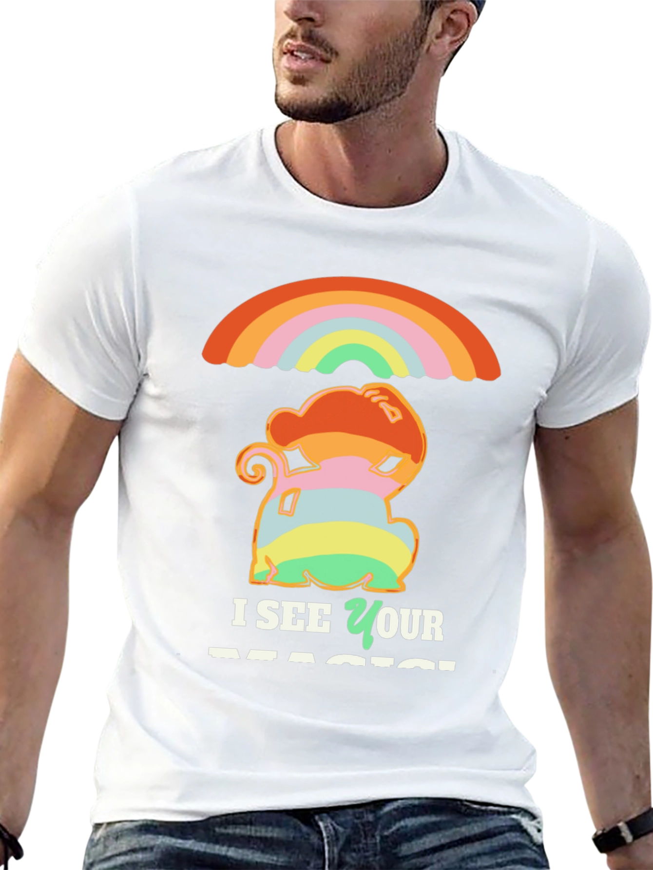 Rainbow Magic Graphic Tee - Unisex Black T-Shirt