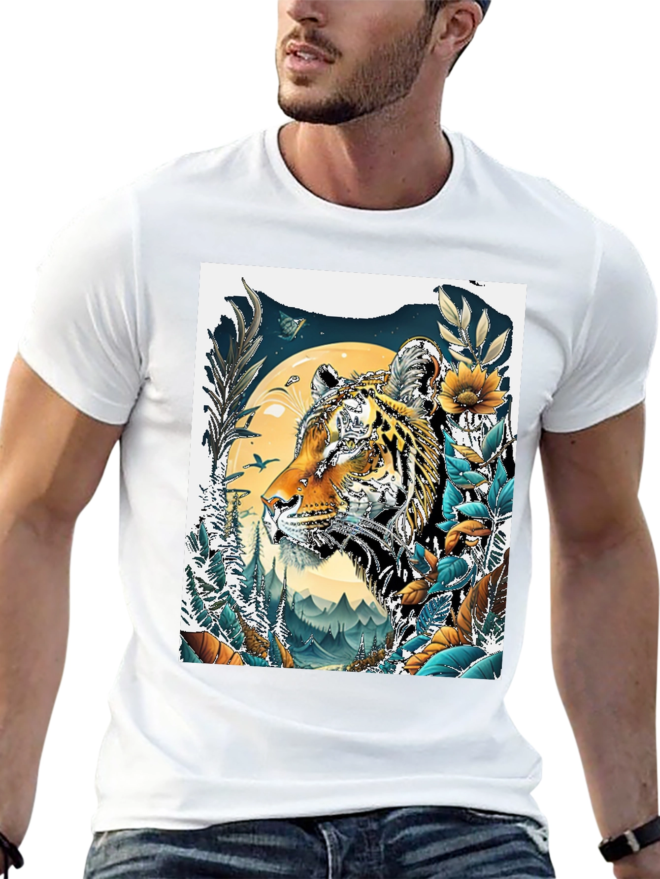 Tiger Graphic Tee - Nature Inspired Design