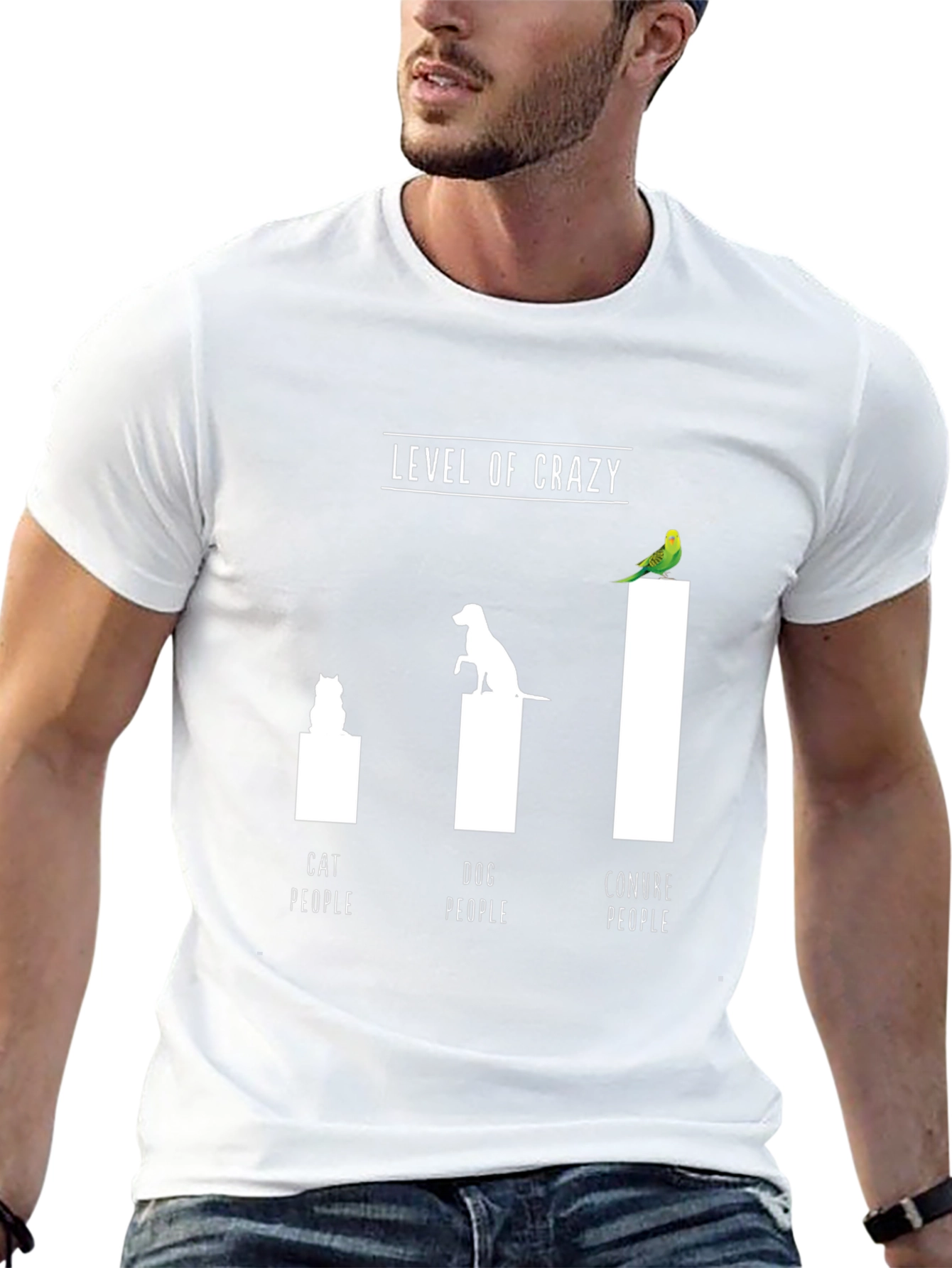 Crazy Pet People T-Shirt: Cat Dog Conure