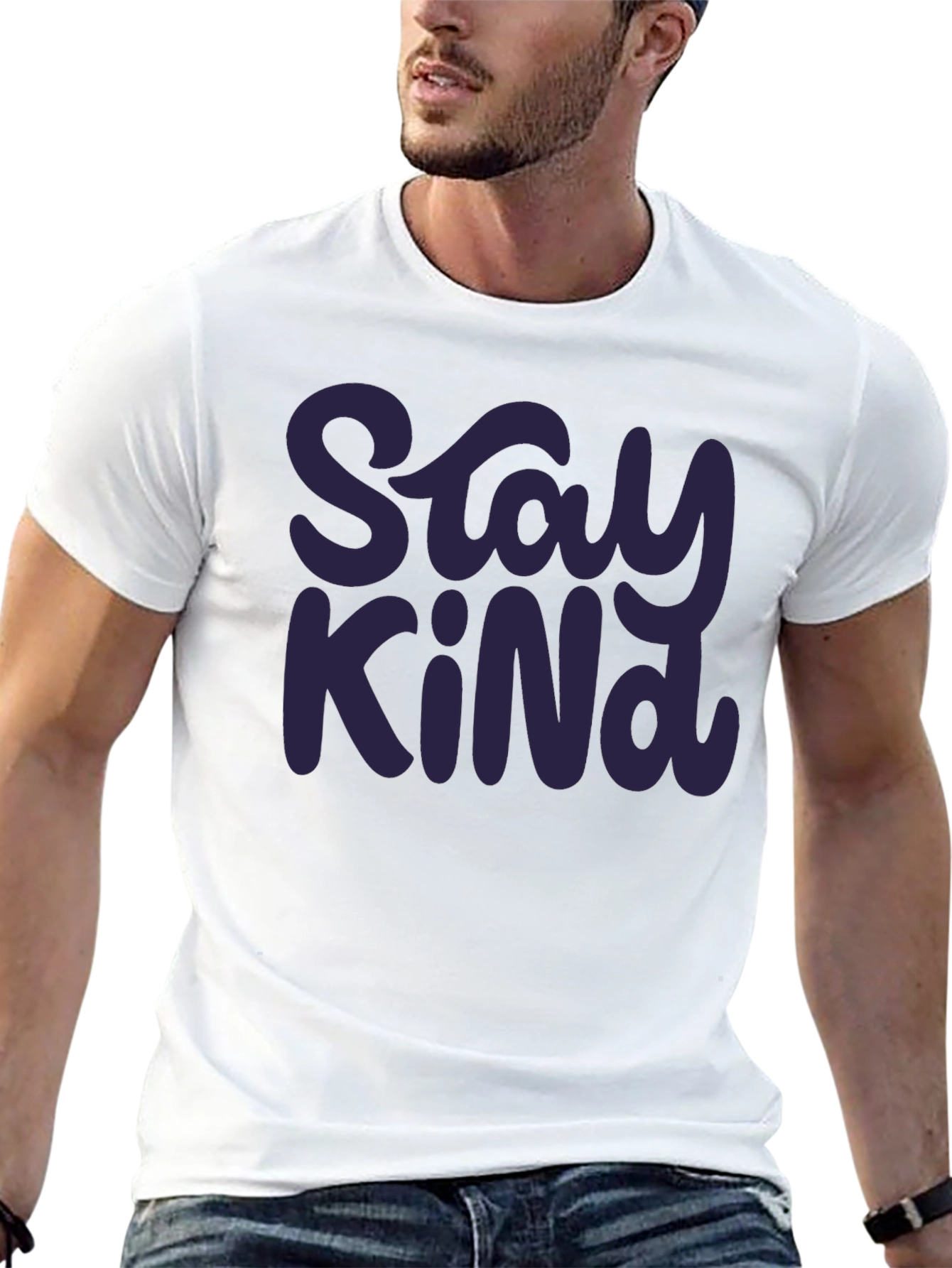 Stay Kind Graphic Tee - Soft Cotton Casual Shirt