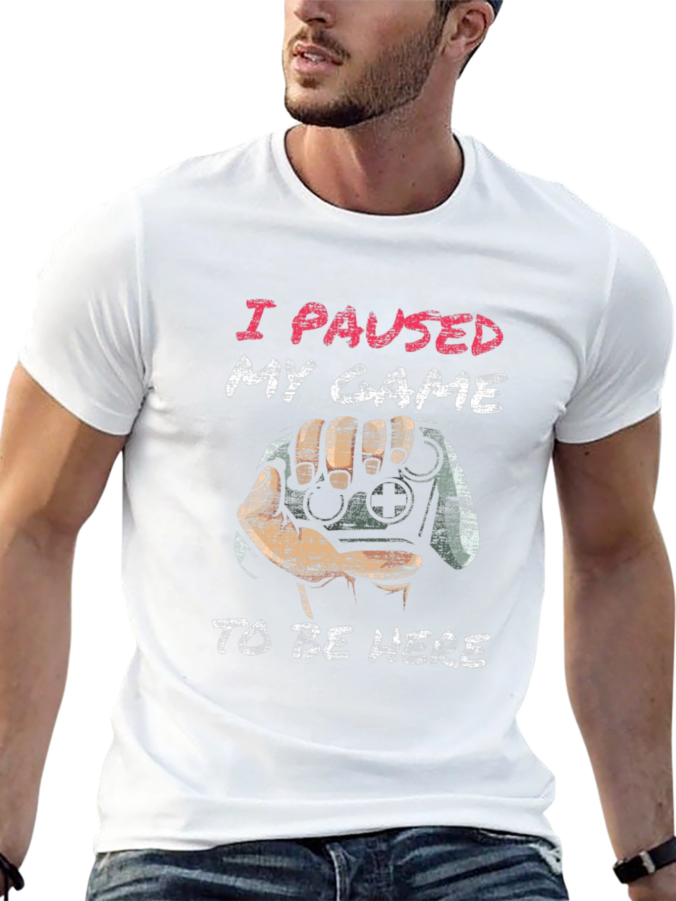 Funny Gamer T-Shirt - Paused My Game Graphic Tee