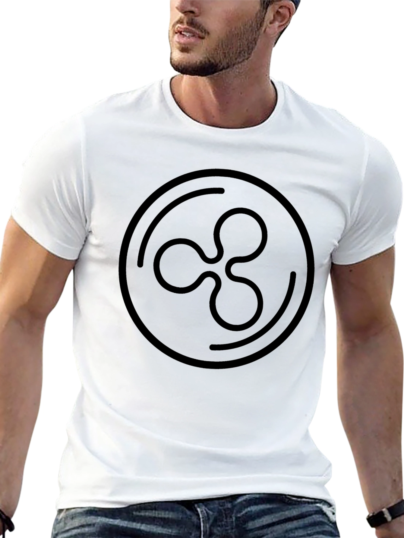 Ripple Crypto T-Shirt - Black Cryptocurrency Tee