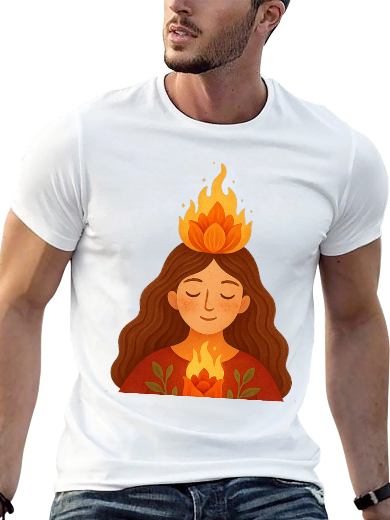 Flame Haired Woman Graphic Tee