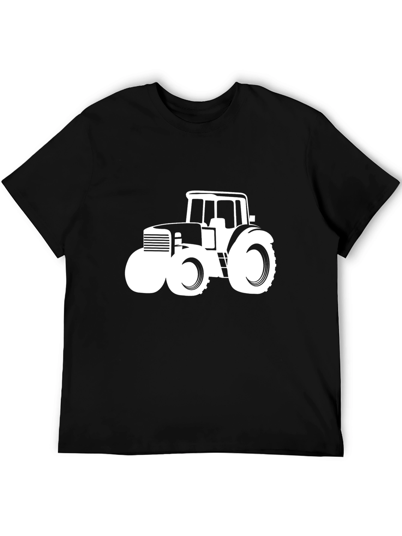 Tractor Graphic Tee - Black Cotton Comfort