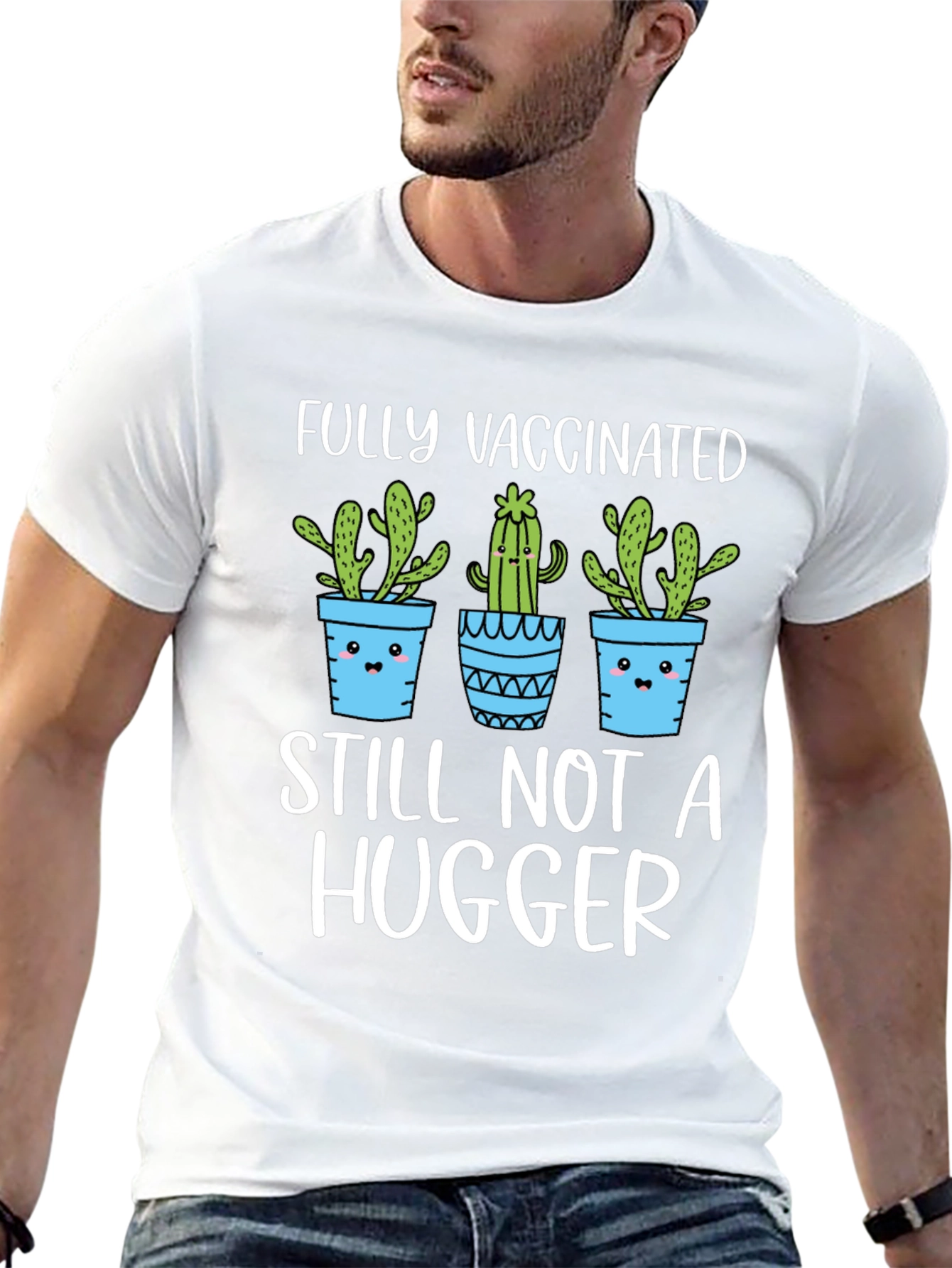 Fully Vaccinated Still Not A Hugger Graphic Tee