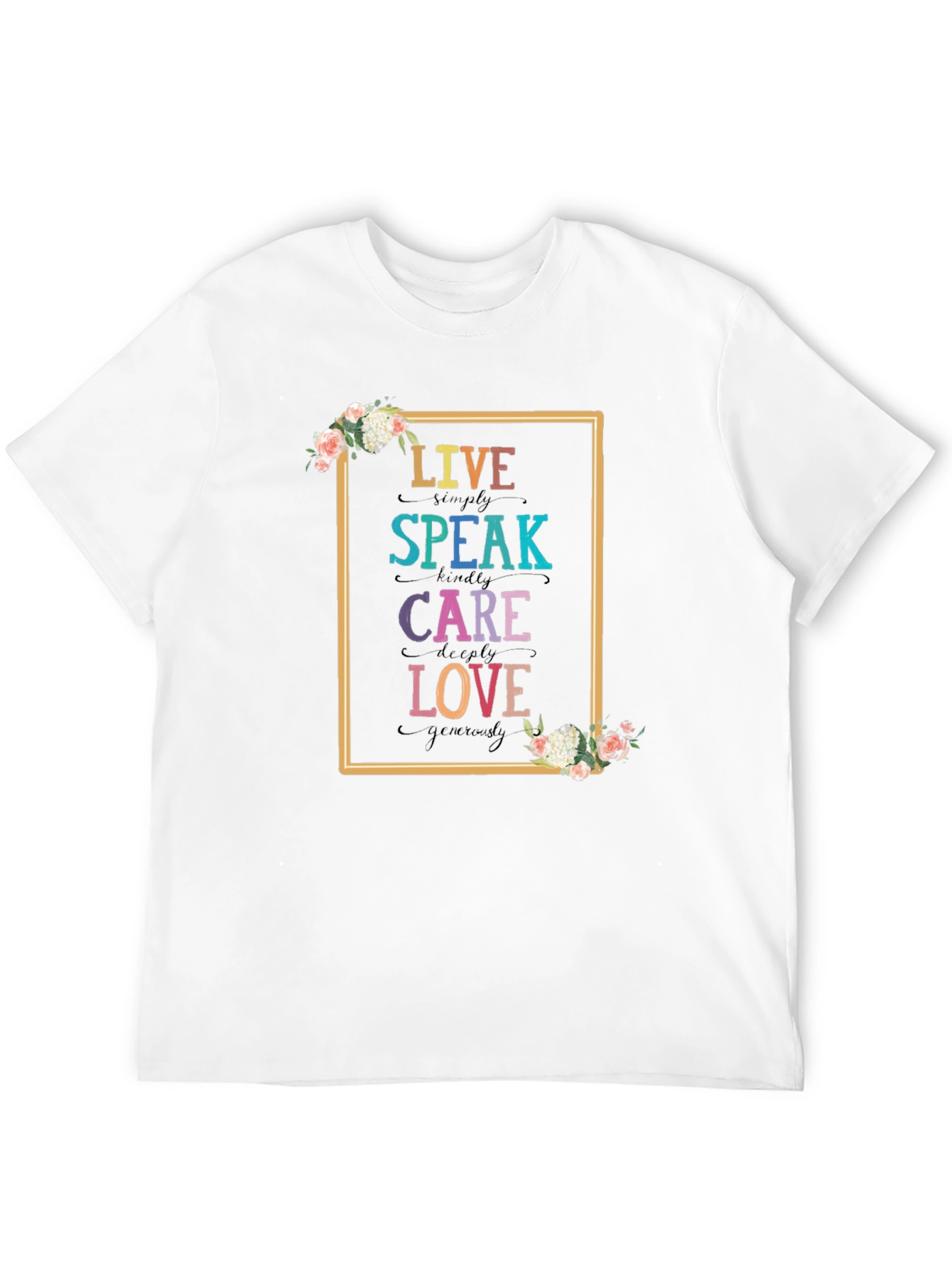 Inspirational Floral Graphic T-Shirt