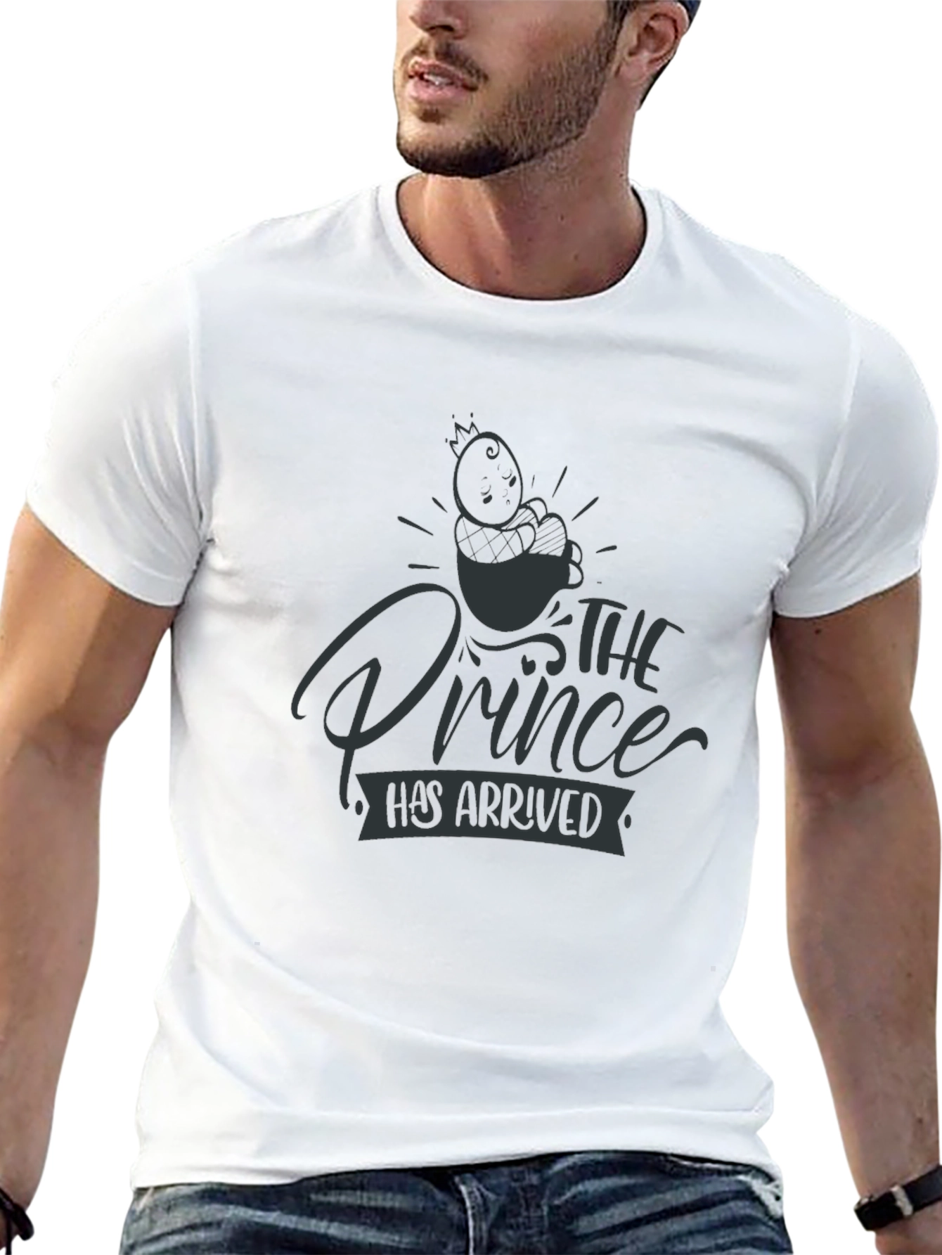 The Prince Has Arrived Graphic Tee - Black