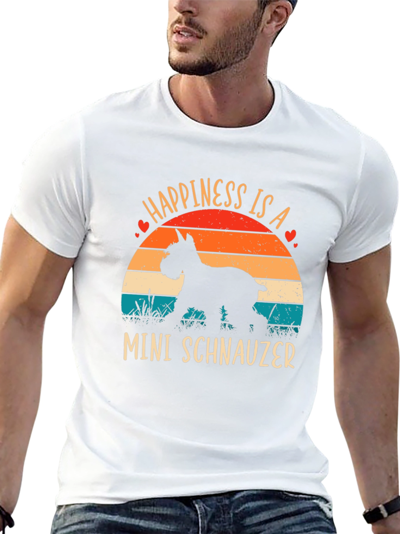 Happiness is a Mini Schnauzer T-Shirt