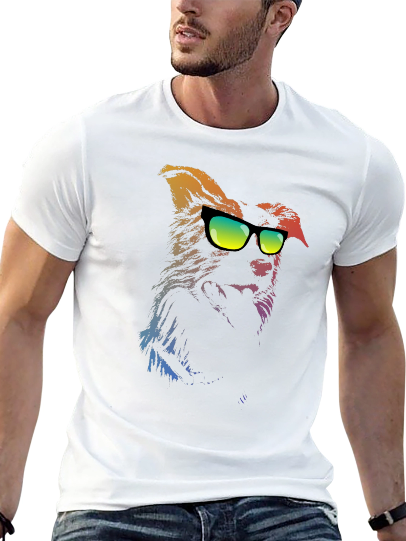 Cool Dog Graphic Tee - Trendy Black T-Shirt